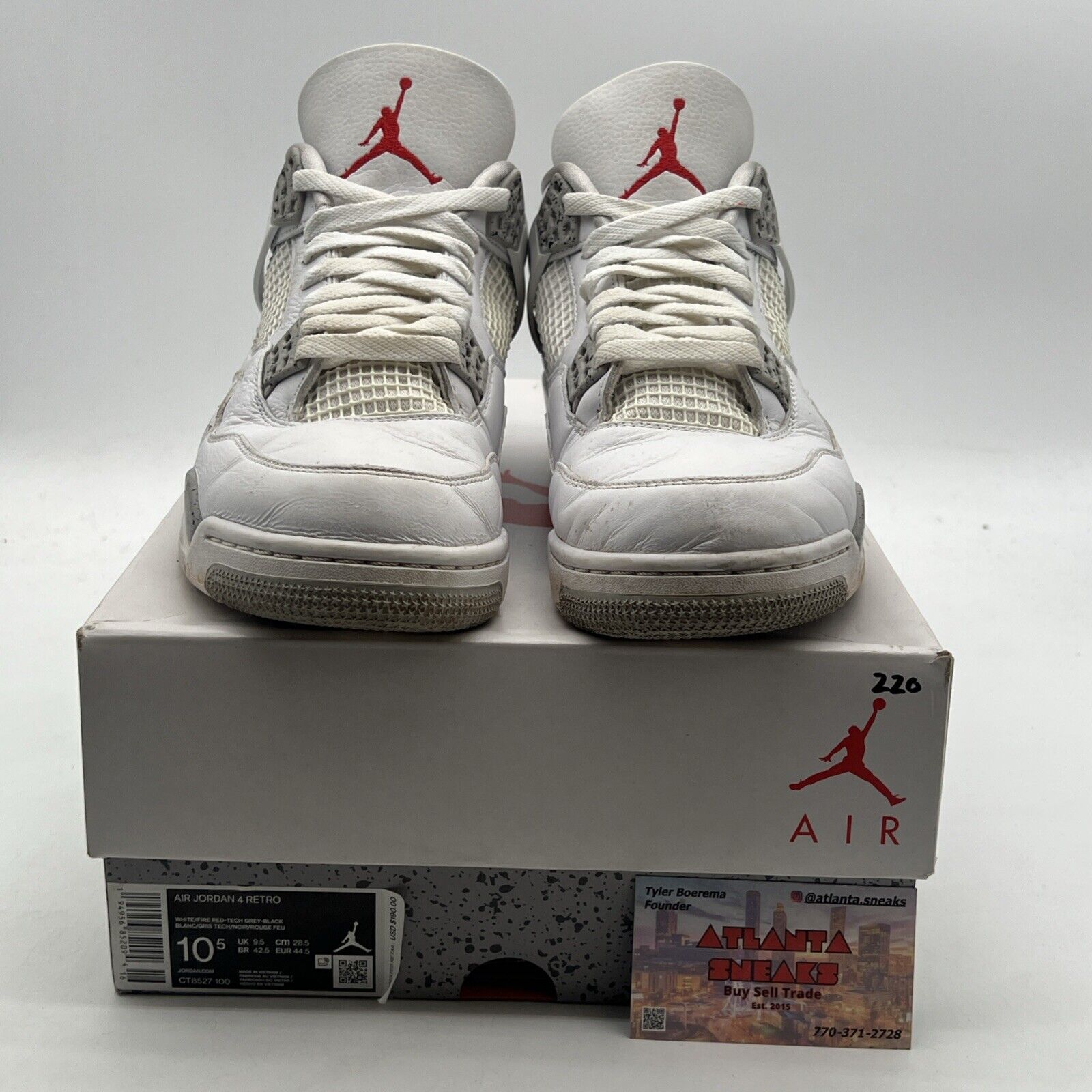 Size 10.5 - Air Jordan 4 Retro Mid White Oreo (CT8527-100)