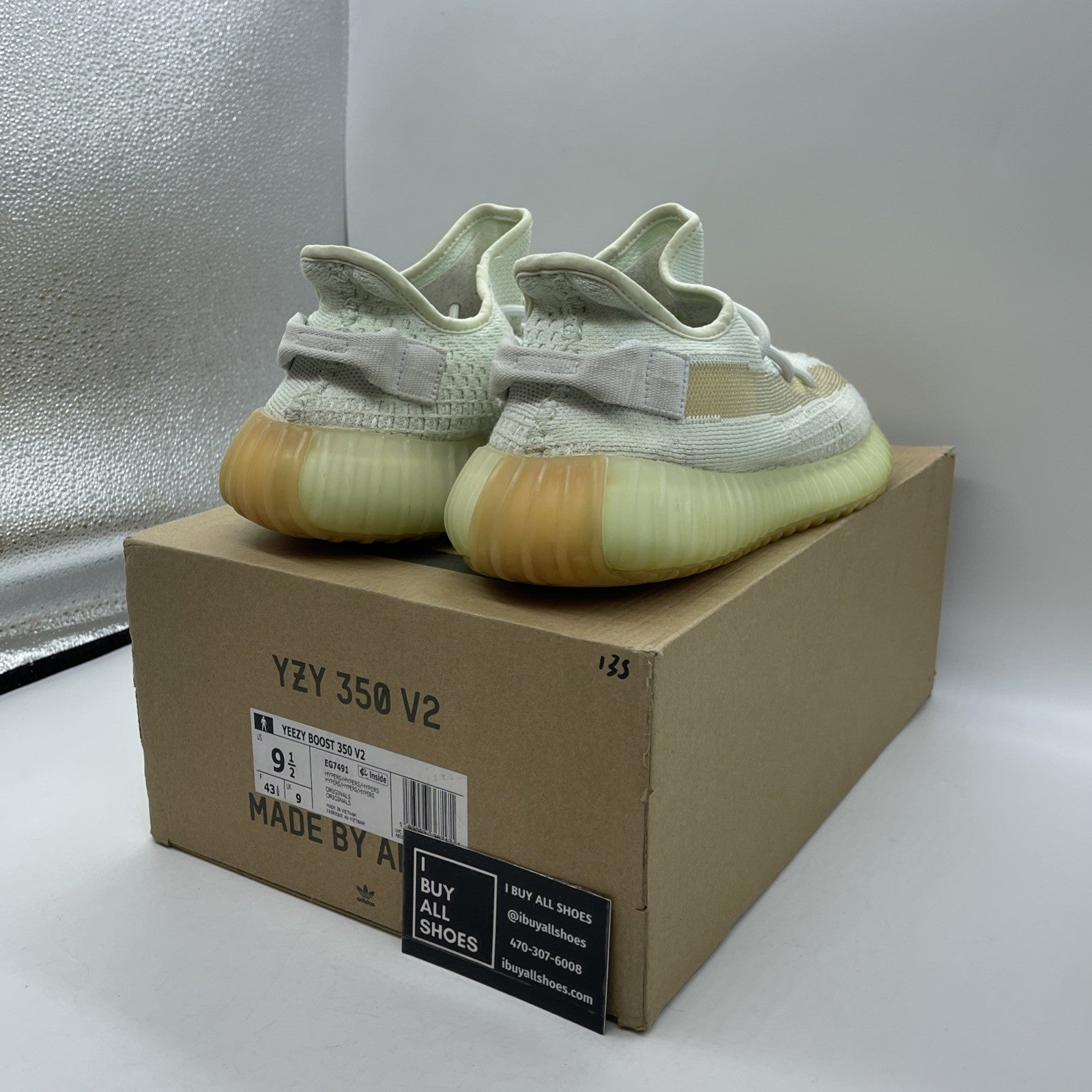 Size 9.5 - adidas Yeezy Boost 350 V2 Low Hyperspace White Suede (EG7491)