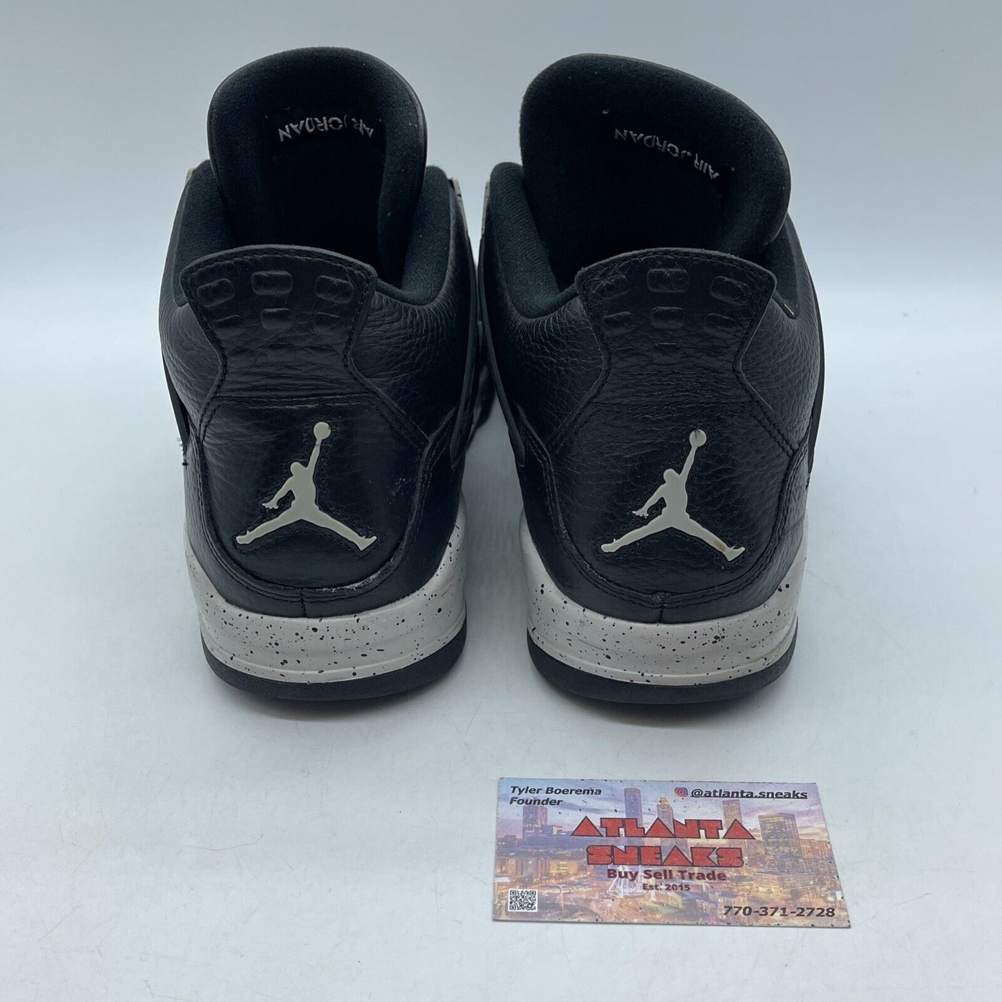 Size 11 - Jordan 4 Retro LS oreo 2015 Grey Black Leather (314254-003)