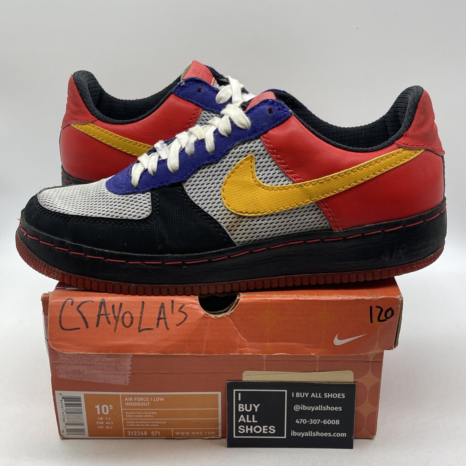 Size 10.5 - Nike Air Force 1 Inside Out Low Albis Pack Suede (312268-071)