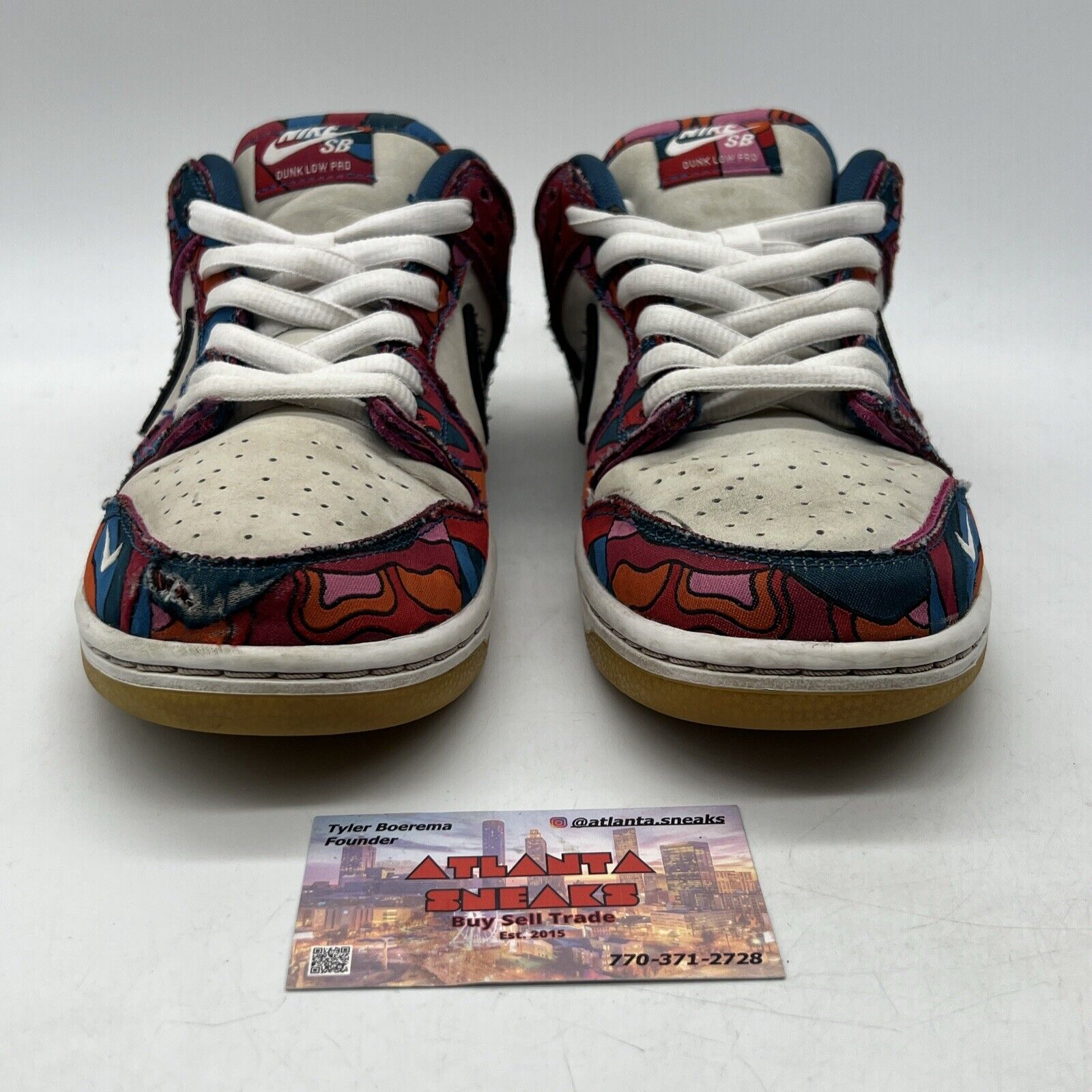 Size 8 - Nike Dunk Low Pro SB x Parra Abstract Art 2021 Black Gum (DH7695-600)