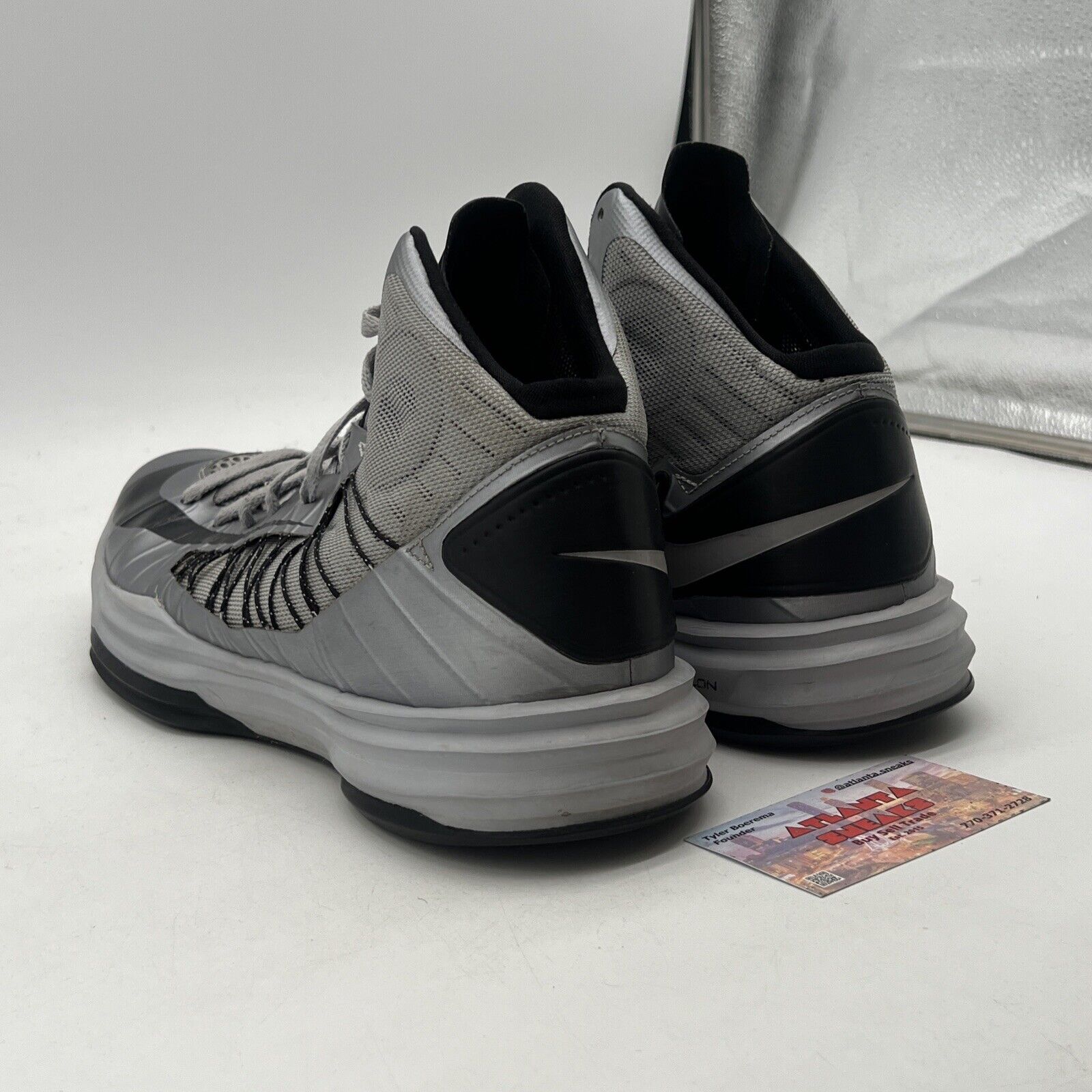 Size 12 - Nike Lunar Hyperdunk Mid Sneakers Silver Wolf Gray (524934-002)