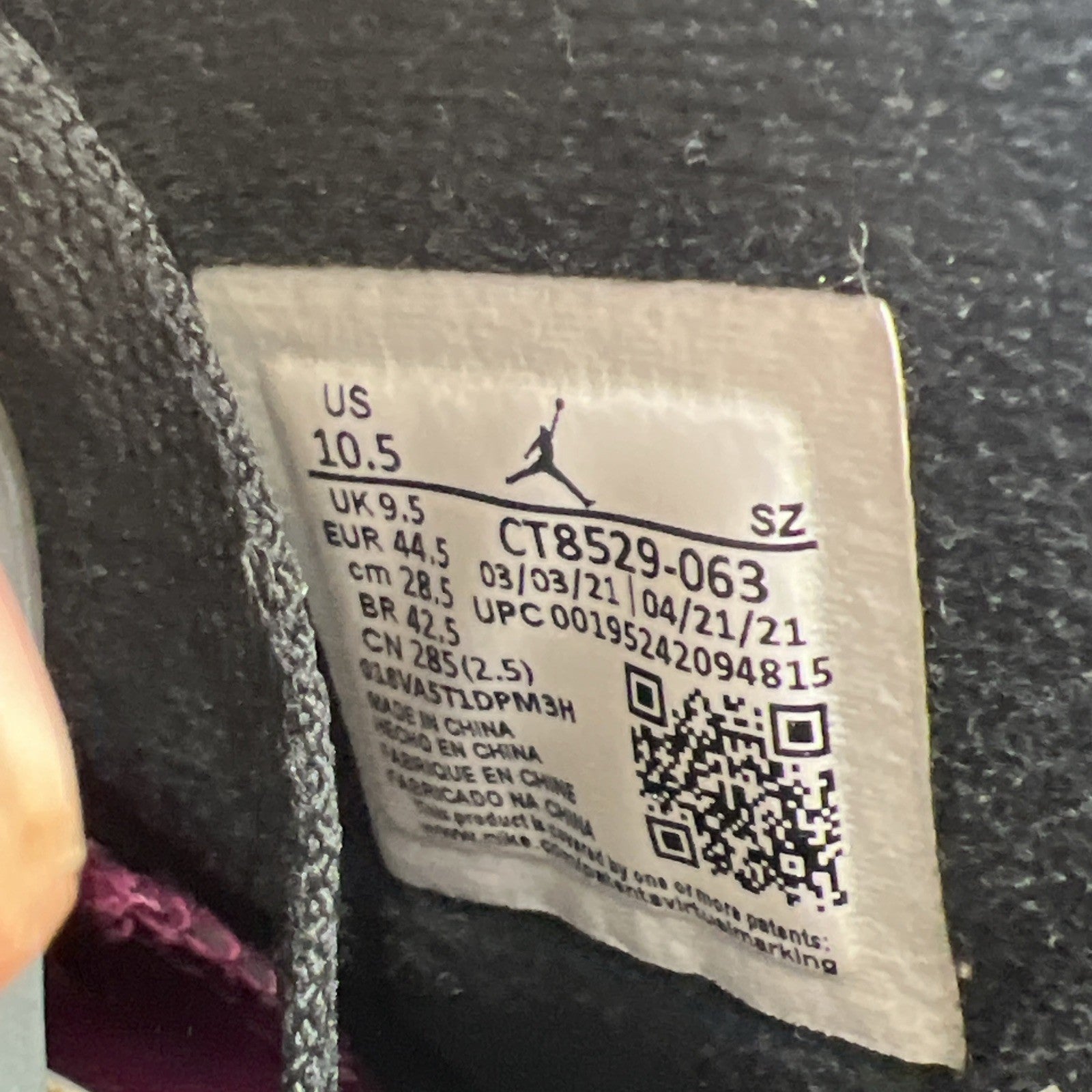 Size 10.5 - Air Jordan 6 Bordeaux (CT8529-063)