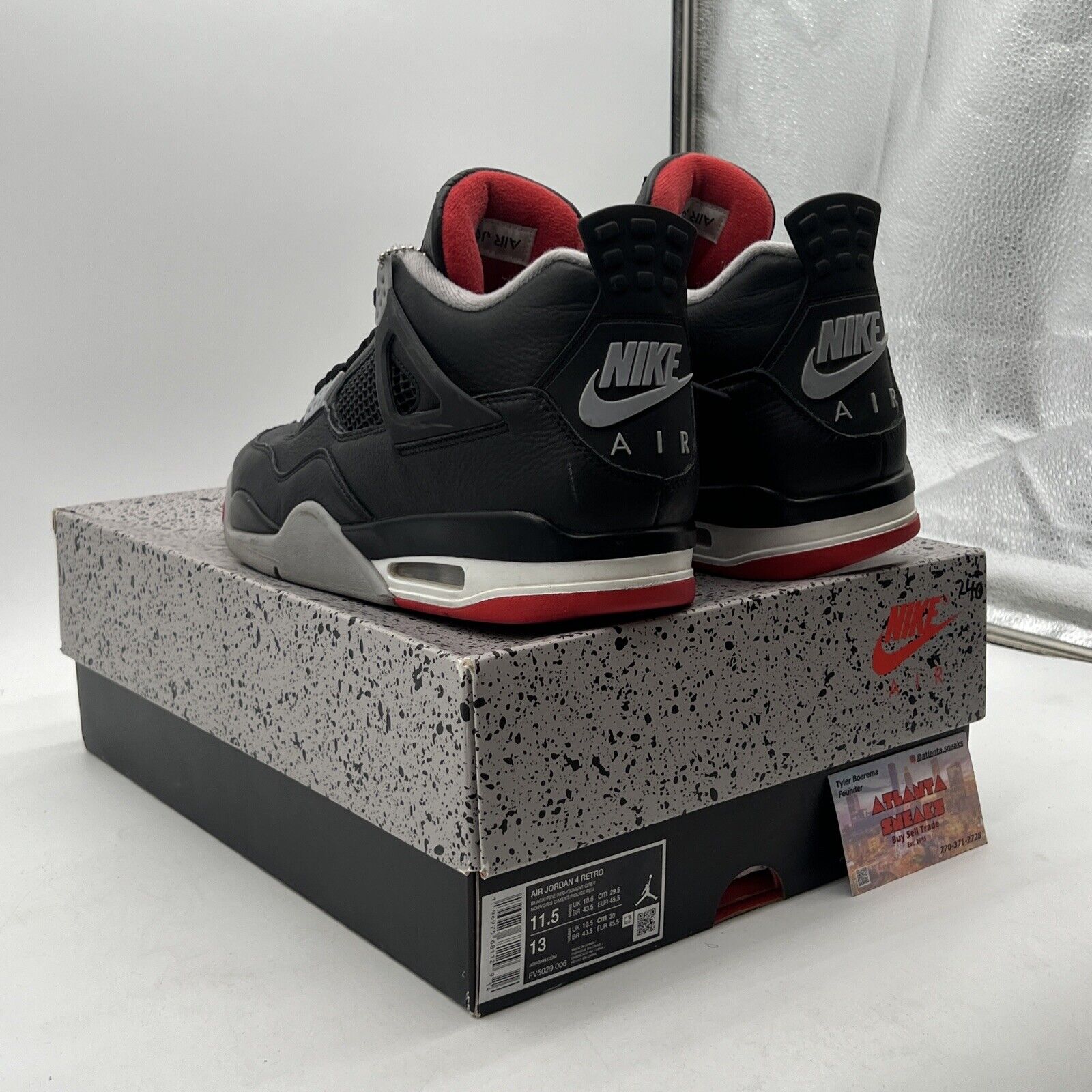 Size 11.5 - Air Jordan 4 Retro Bred Reimagined (FV5029-006)