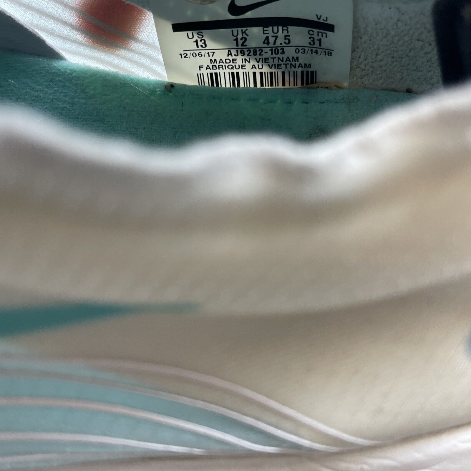 Size 13 - Nike Zoom Fly SP London Blue Green White Suede (AJ9282-103)
