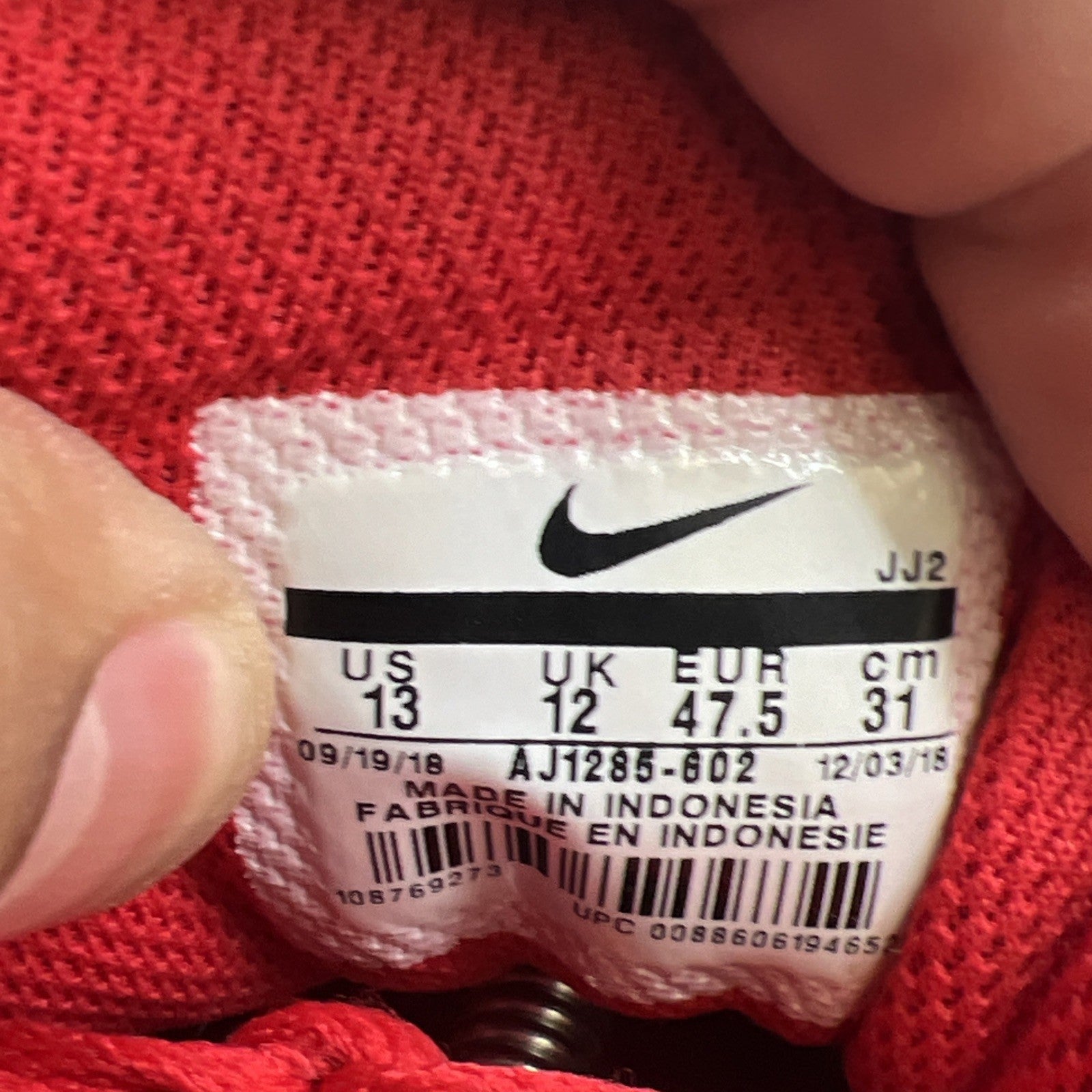 Size 13 - Nike Air Max 90 Essential University Red (AJ1285-602)
