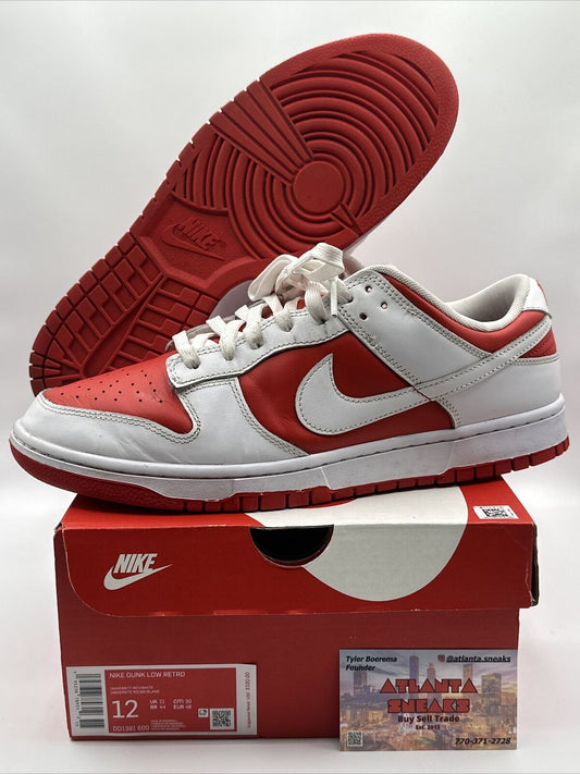 Size 12 - Nike Dunk Low Championship Red 2021