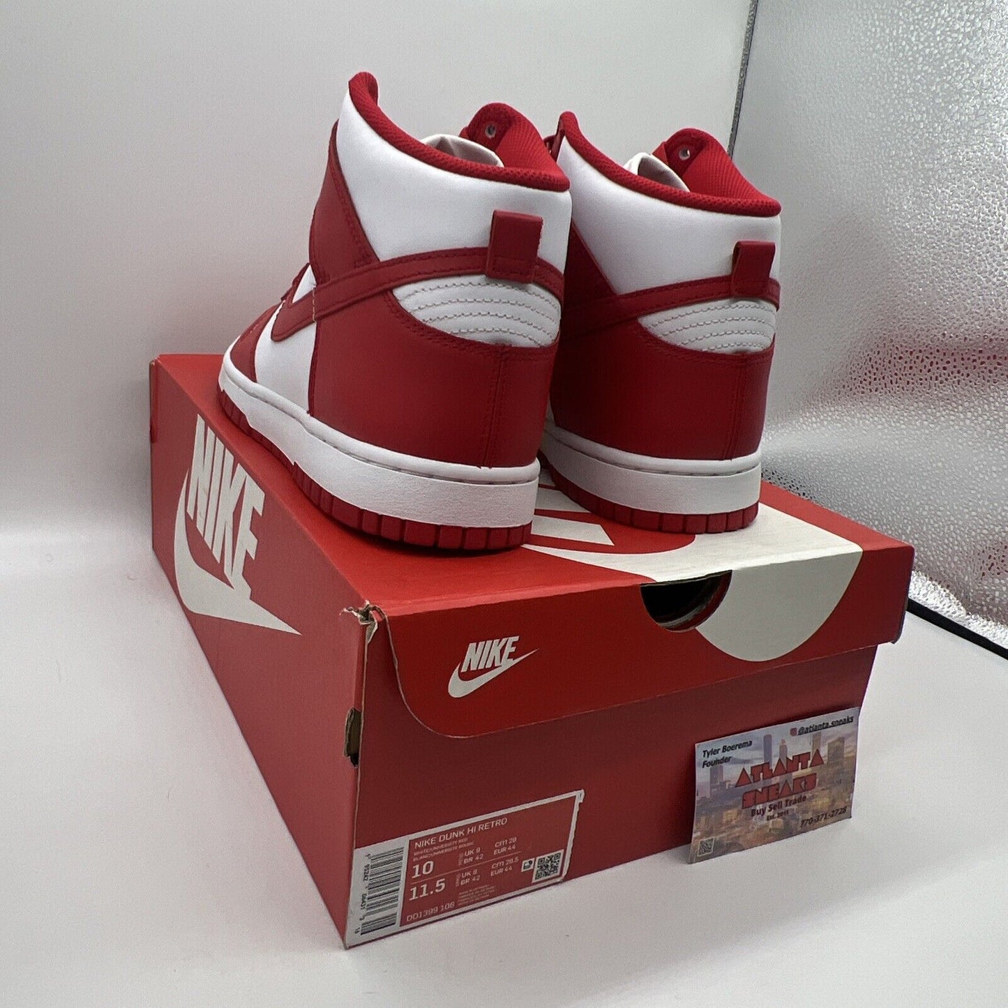 Size 10 - Nike Dunk High University Red Brand New Og All