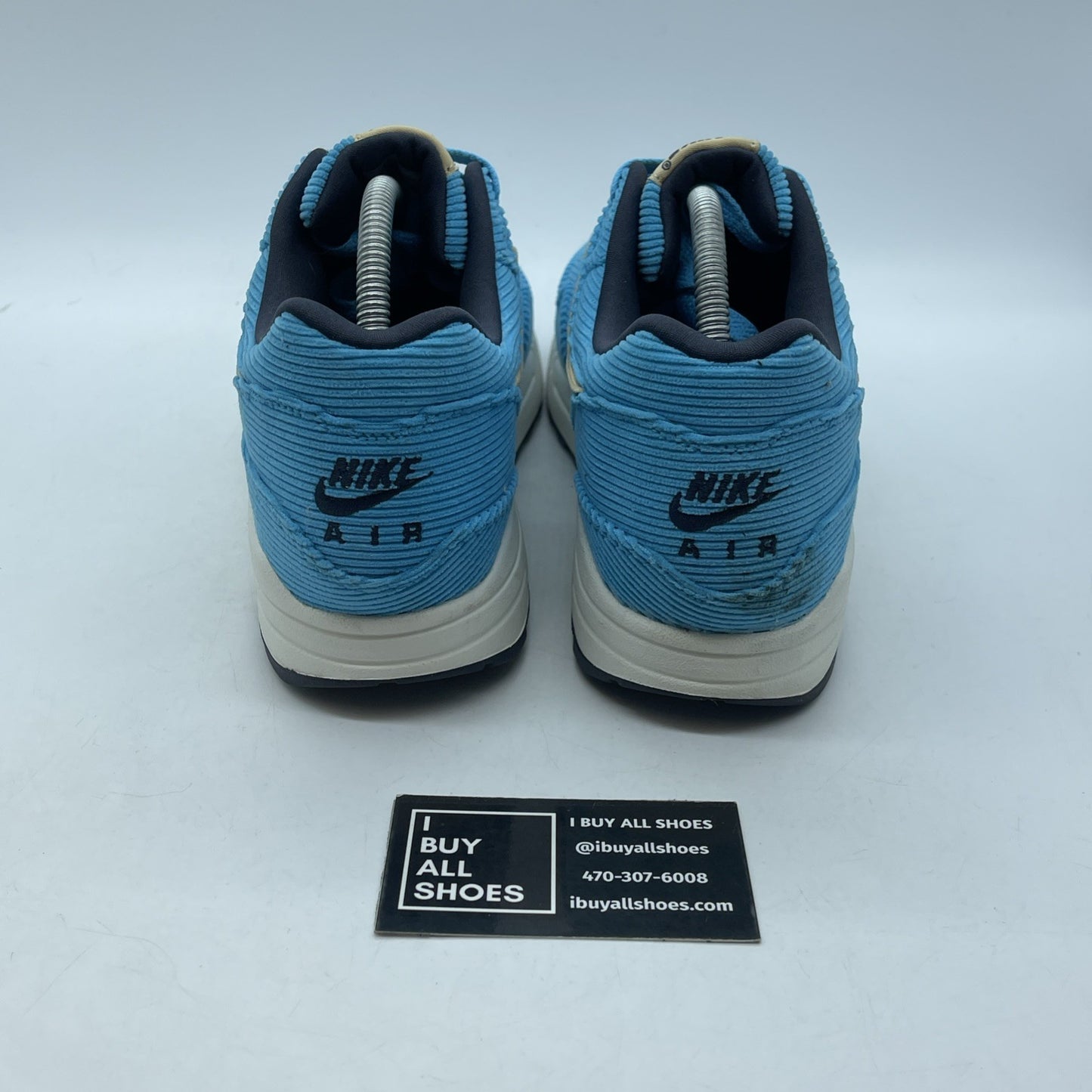 Size 9.5 - Nike Air Max 1 Premium Baltic Blue Corduroy Suede (FB8915-400)