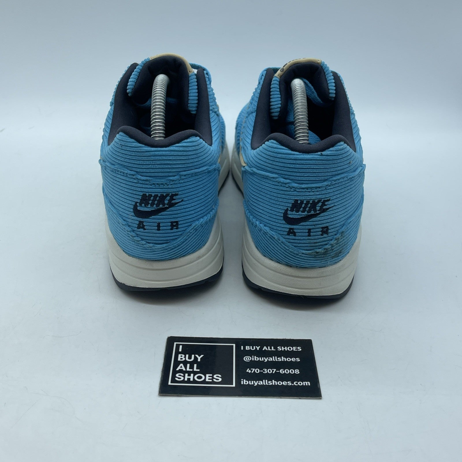 Size 9.5 - Nike Air Max 1 Premium Baltic Blue Corduroy Suede (FB8915-400)