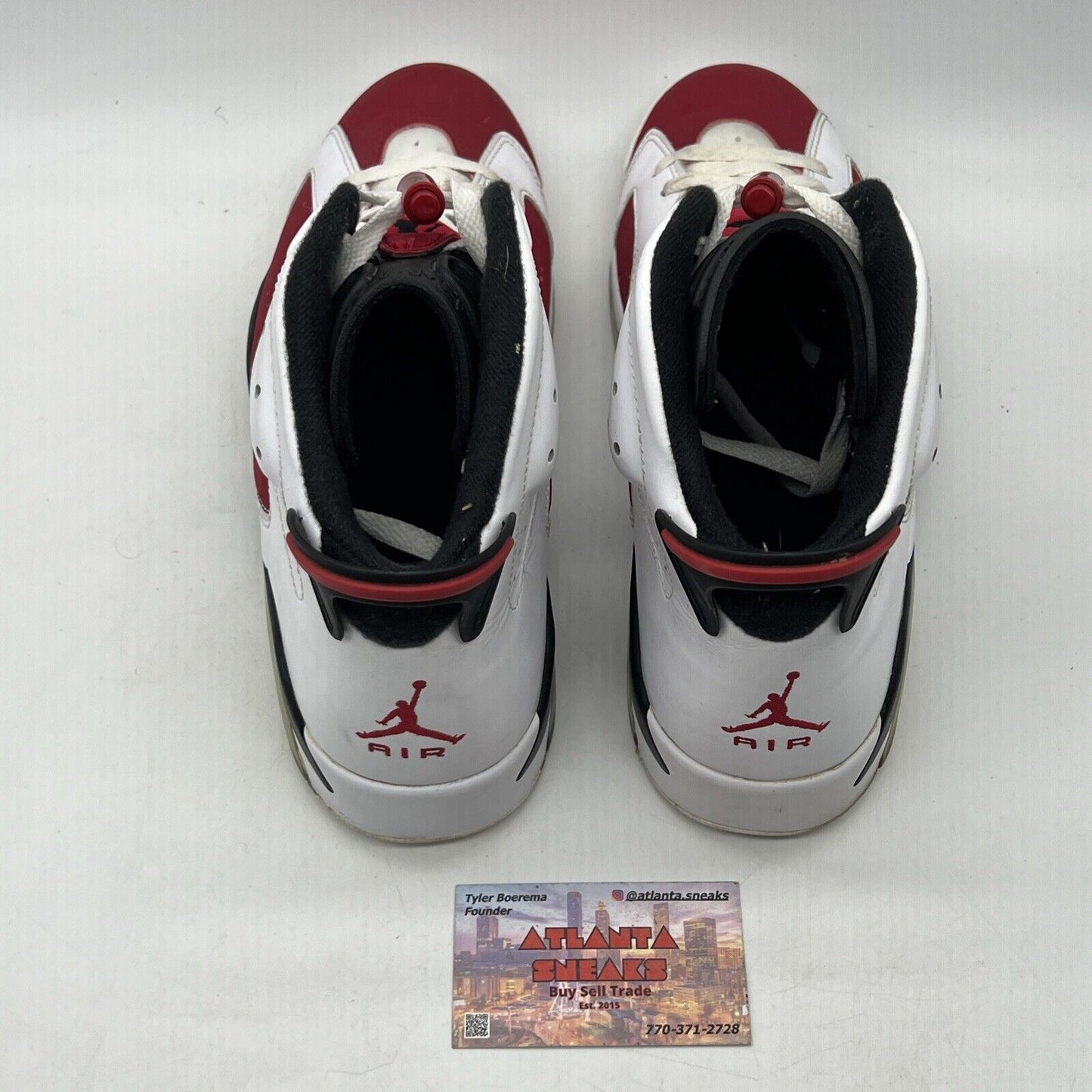 Size 11 - Air Jordan 6 Retro 2014 Carmine White Black Red Leather (384664-160)