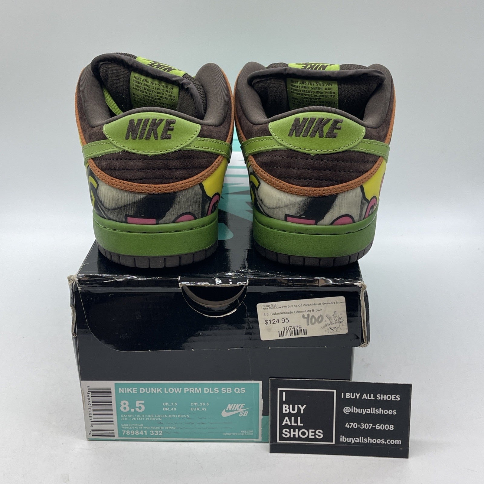 Size 8.5 - Nike SB Dunk Low de la soul 2015 (789841-332)