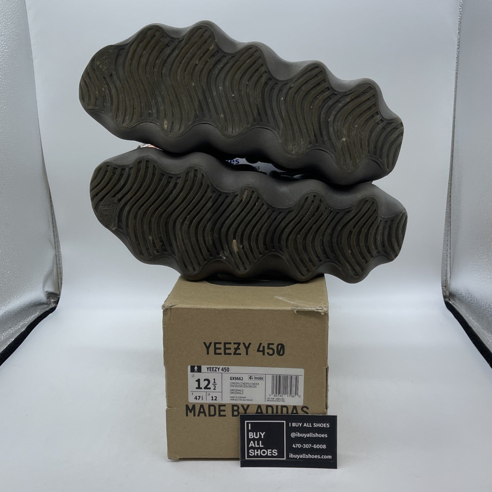 Size 12.5 - adidas Yeezy 450 Cinder Brown Suede (GX9662)