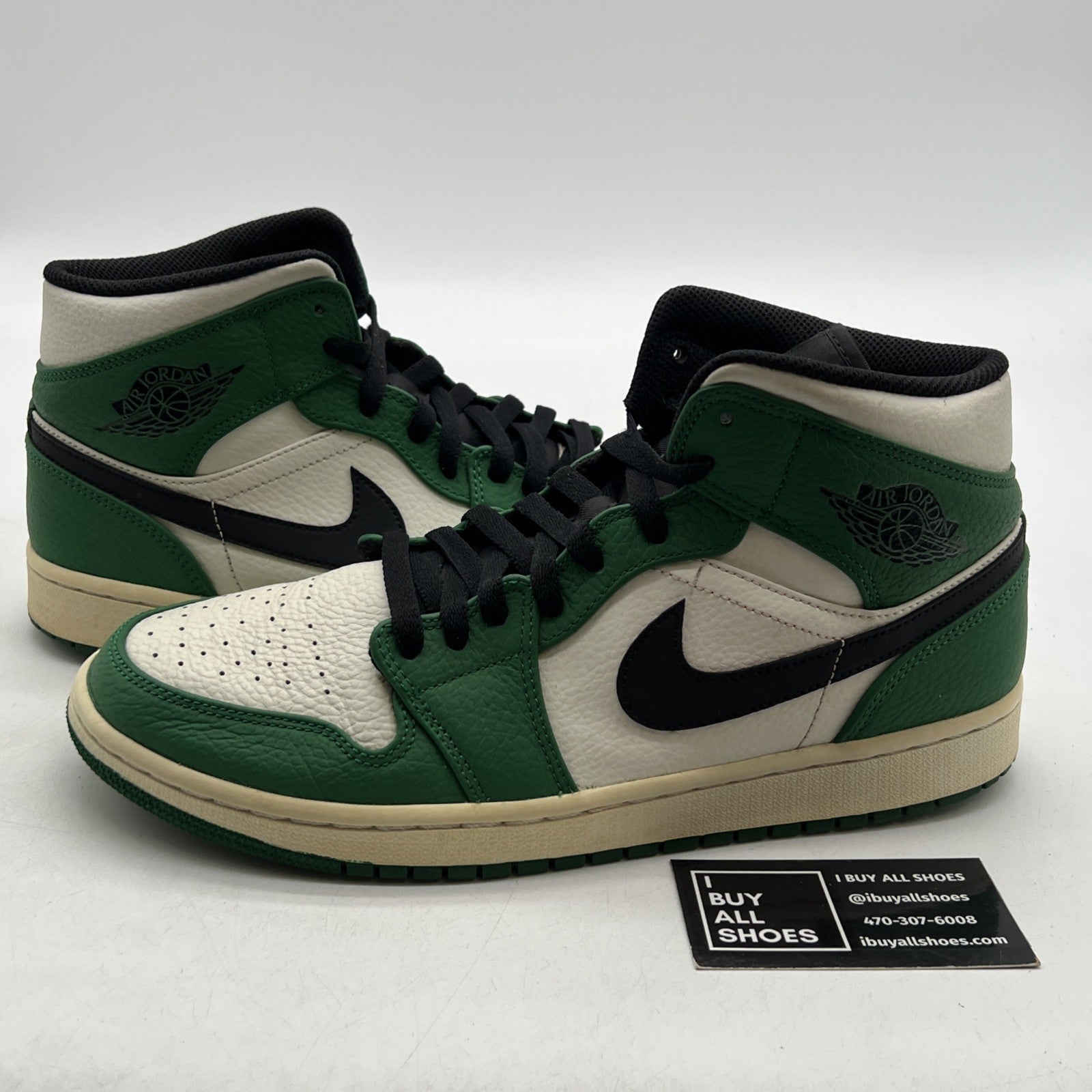 Size 10 - Air Jordan 1 Mid Pine Green (852542-301)