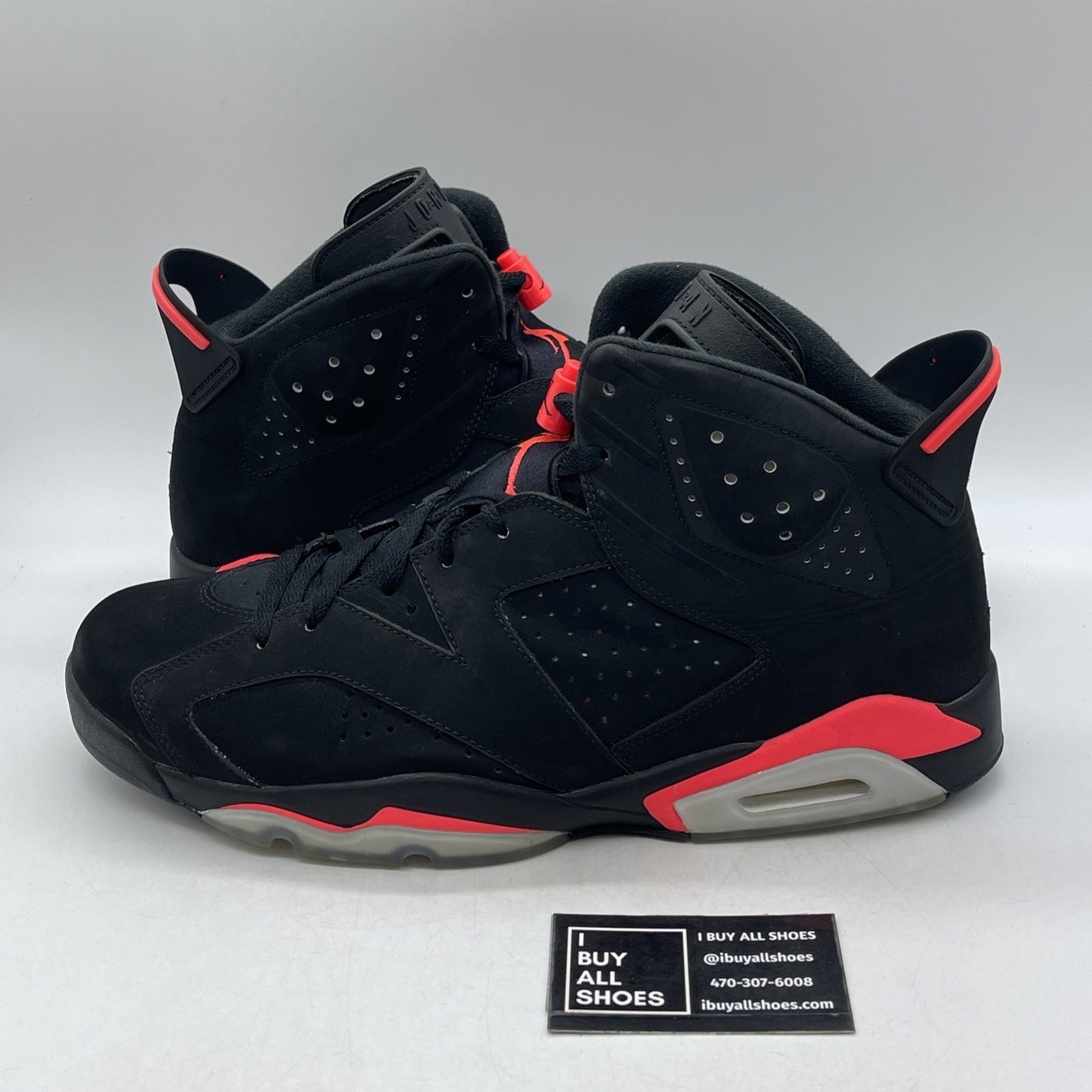 Size 14 - Air Jordan 6 Retro Infrared Black 2014 (384664-023)