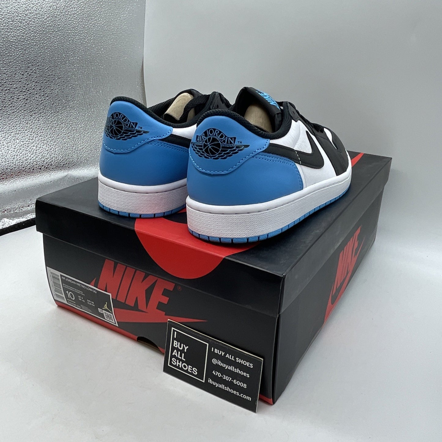 Size 10 - Air Jordan 1 Retro OG Low UNC (CZ0790-104)