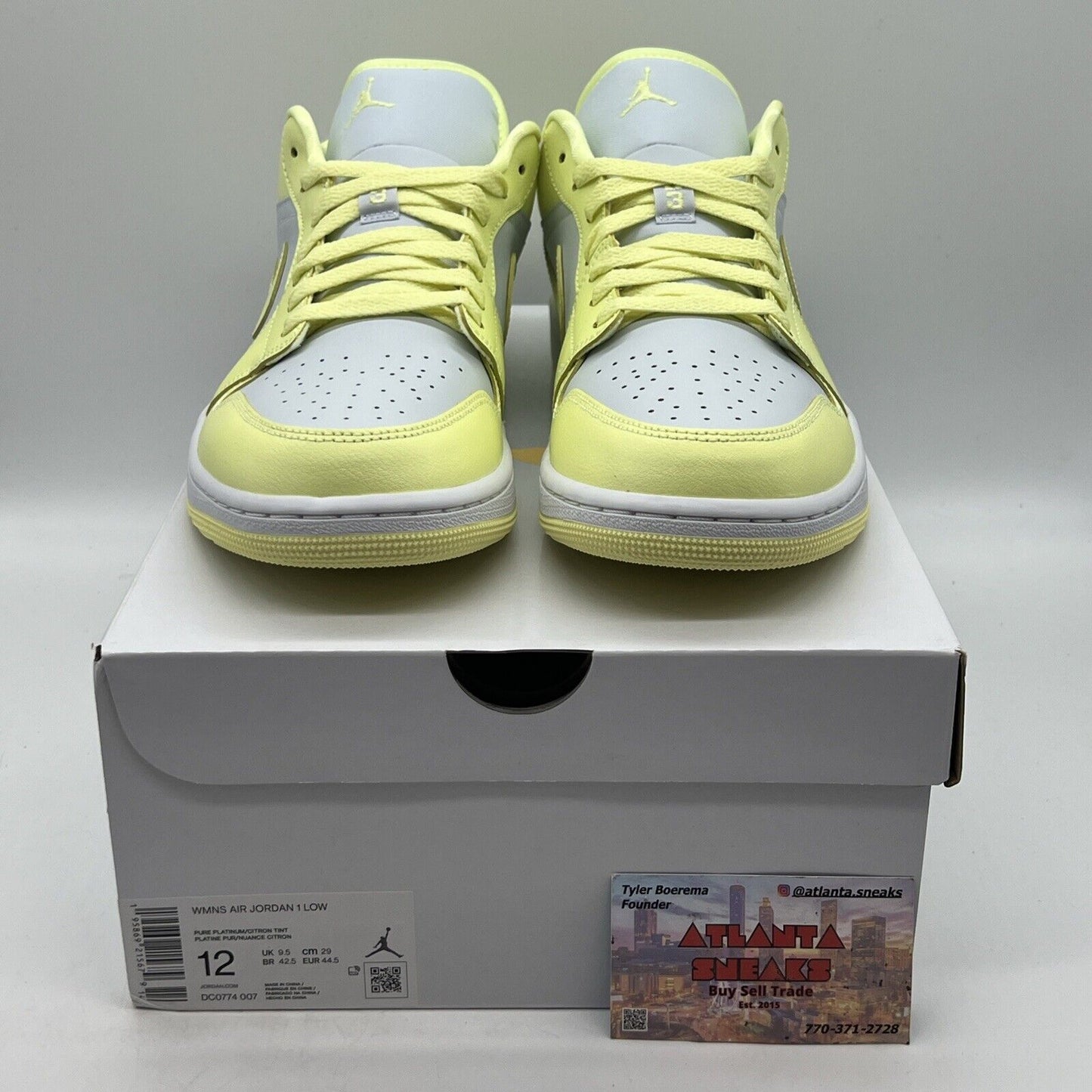 Size 12 - Jordan 1 Low Lemonade Brand New Og All