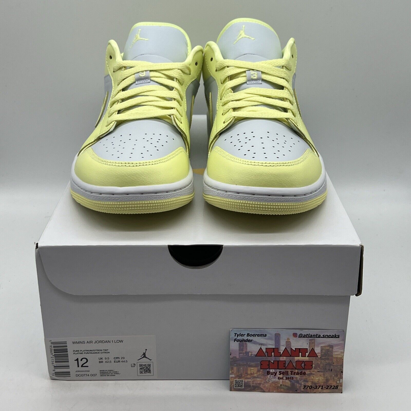 Size 12 - Jordan 1 Low Lemonade Brand New Og All