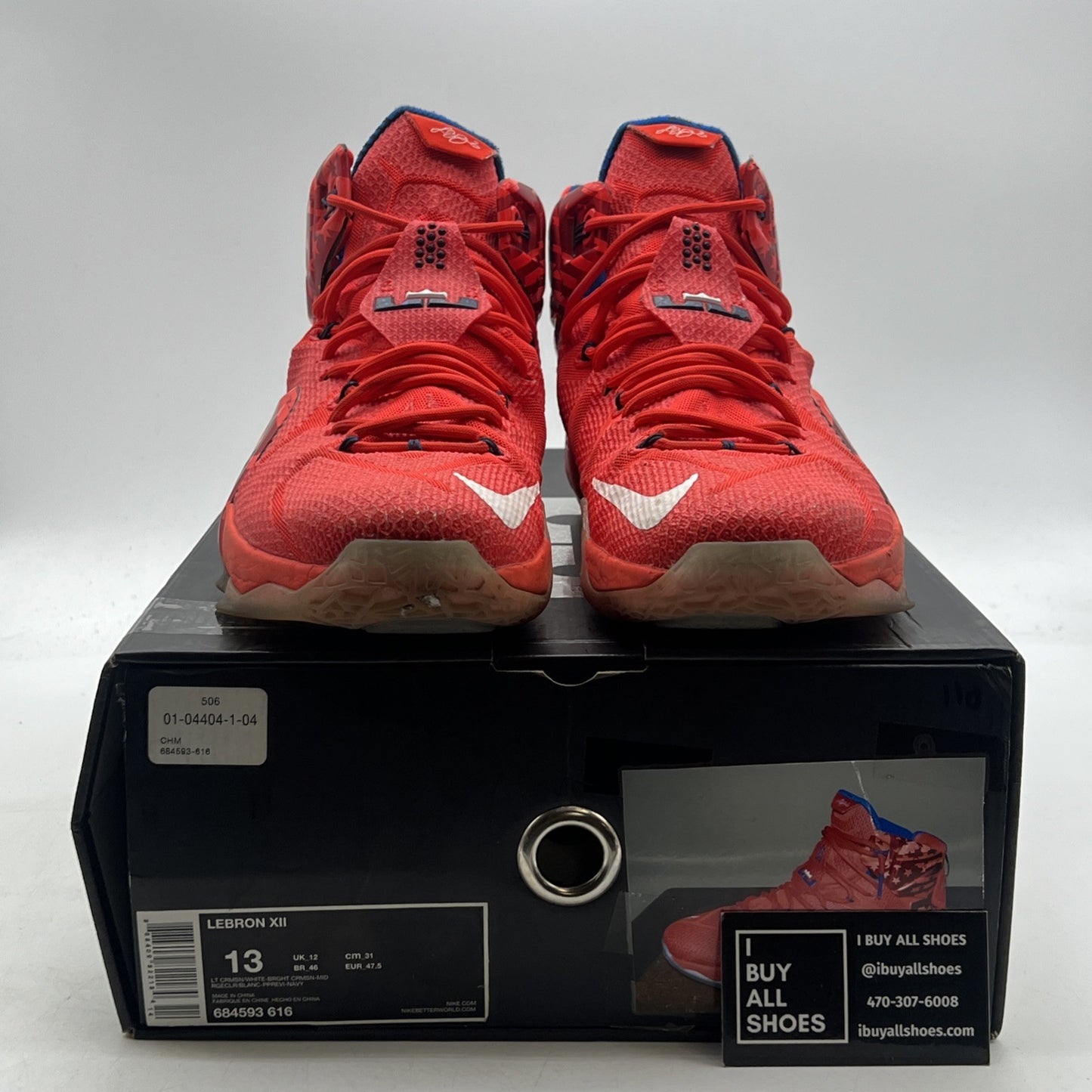 Size 13 - Nike LeBron 12 USA - (684593-616)