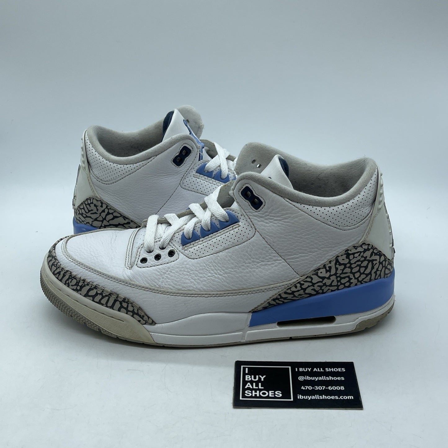 Size 10 - Jordan 3 Retro Mid UNC Grey White Leather Suede (CT8532-104)