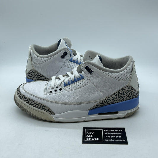 Size 10 - Jordan 3 Retro Mid UNC Grey White Leather Suede (CT8532-104)