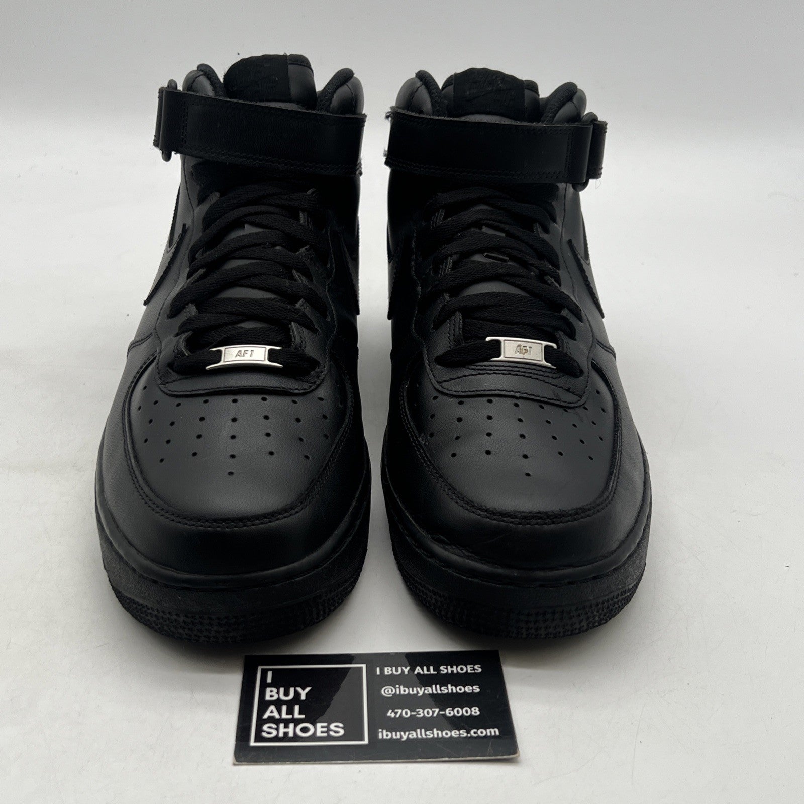 Size 12 - Nike Air Force 1 '07 Mid Triple Black (315123-001)