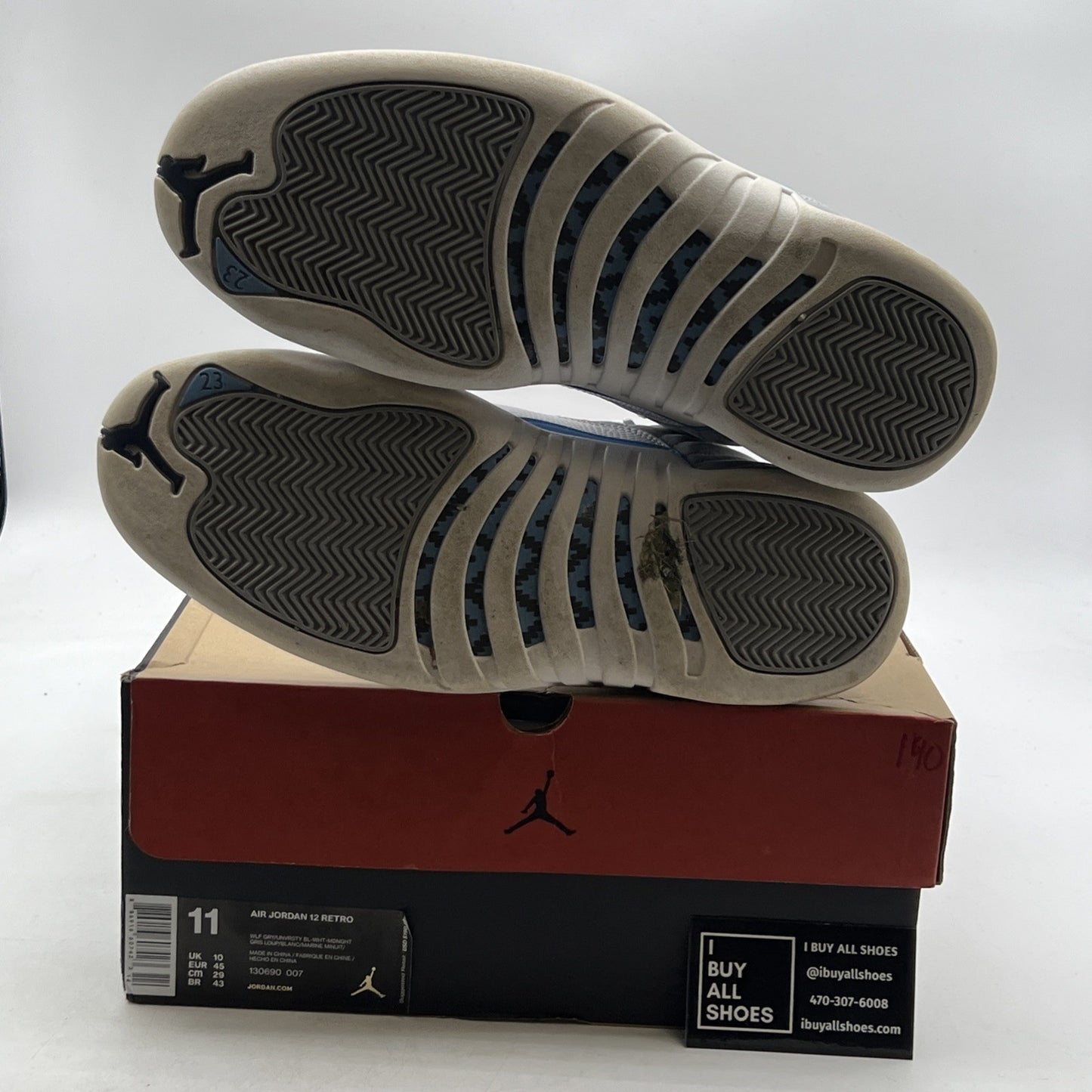 Size 11 - Air Jordan 12 Retro Grey University Blue (130690-007)