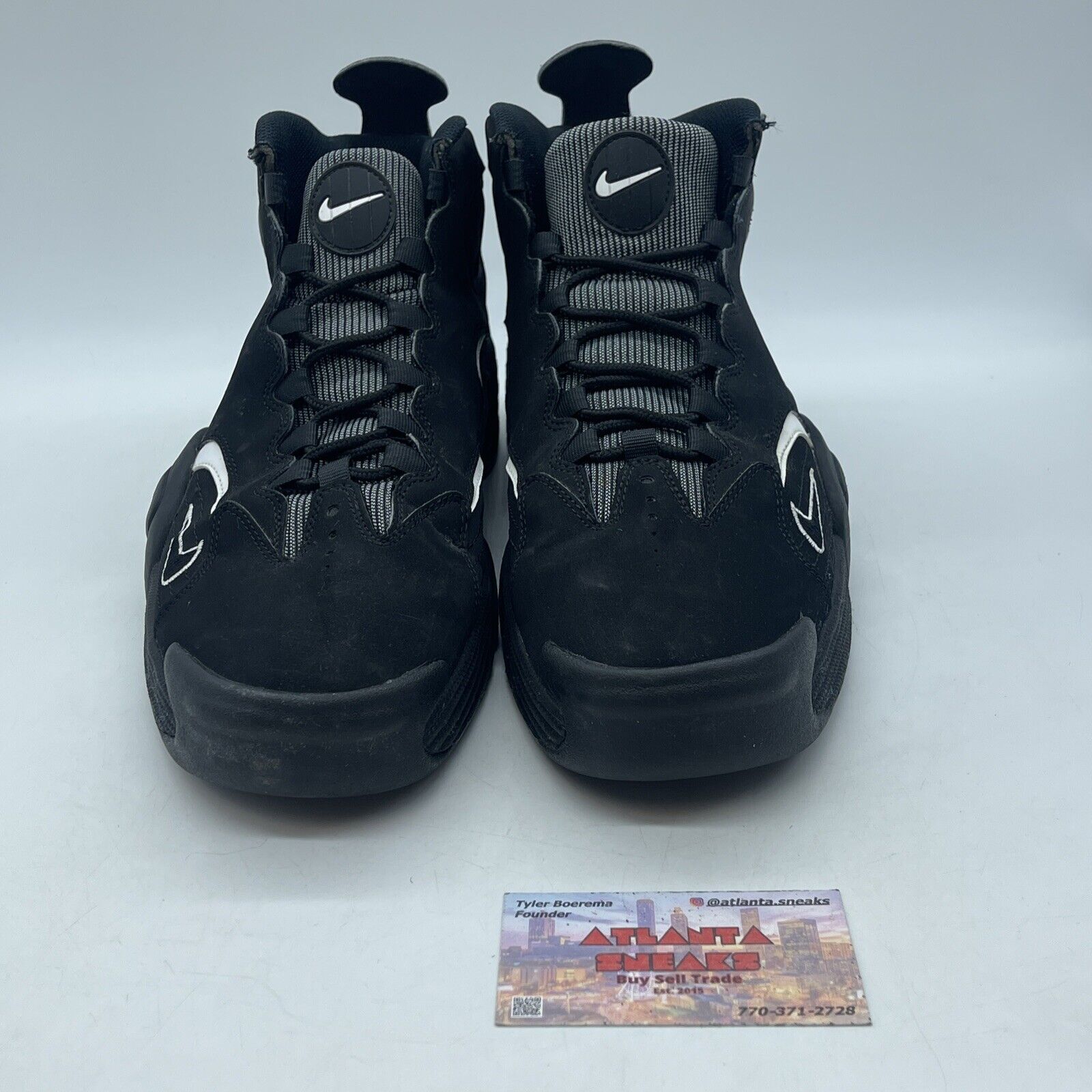 Size 12 - Nike Flight One Black White Suede Leather (538133-010)