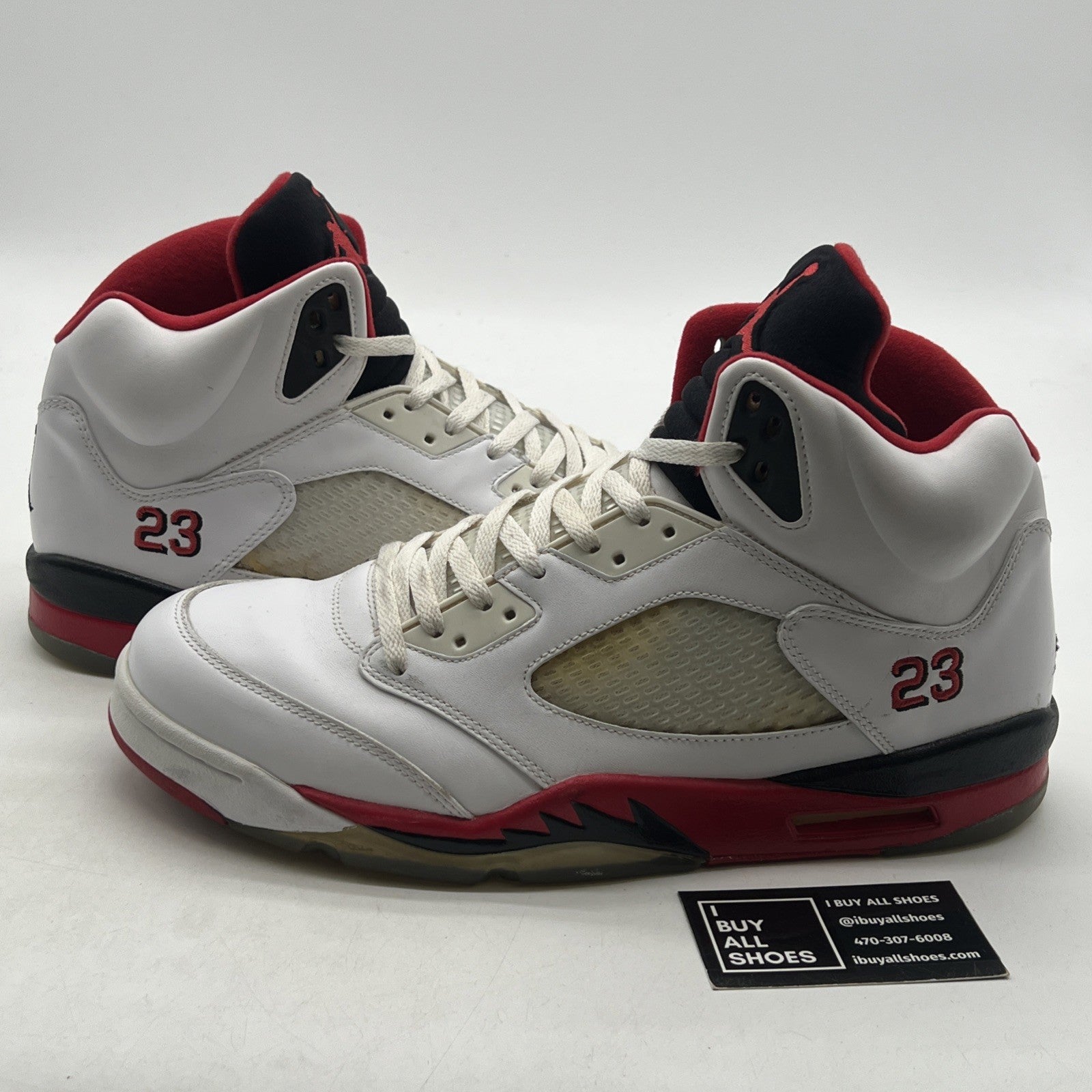 Size 13 - Air Jordan 5 Retro 2013 Fire Red 136027-120)