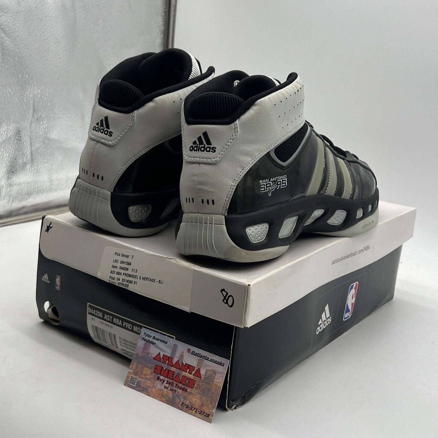 Size 11.5 -Adidas Pro Model Superstar SS2G Black White Basketball Shoes (044227)