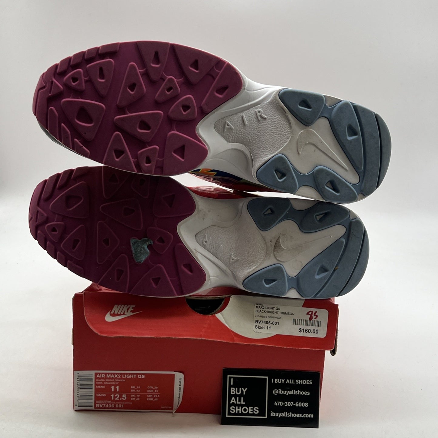 Size 11 - Nike Atmos x Air Max 2 Light QS Logos (BV7406-001)
