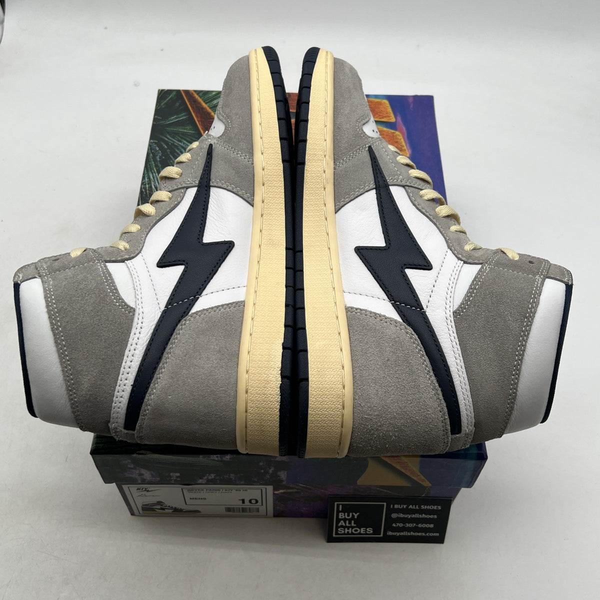 Size 10 - REVES PARIS / KIY 85 Hi WHITE/GREY/NAVY