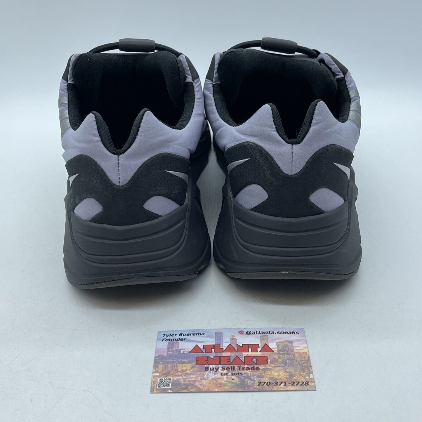 Size 12 - adidas Yeezy Boost 700 MNVN Metallic Purple Black Leather Suede GW9526