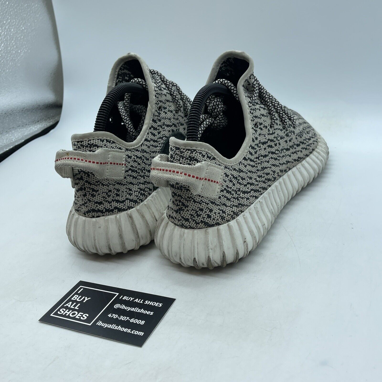 Size 8 - adidas Yeezy Boost 350 Low Turtle Dove Black White Red Suede (AQ4832)