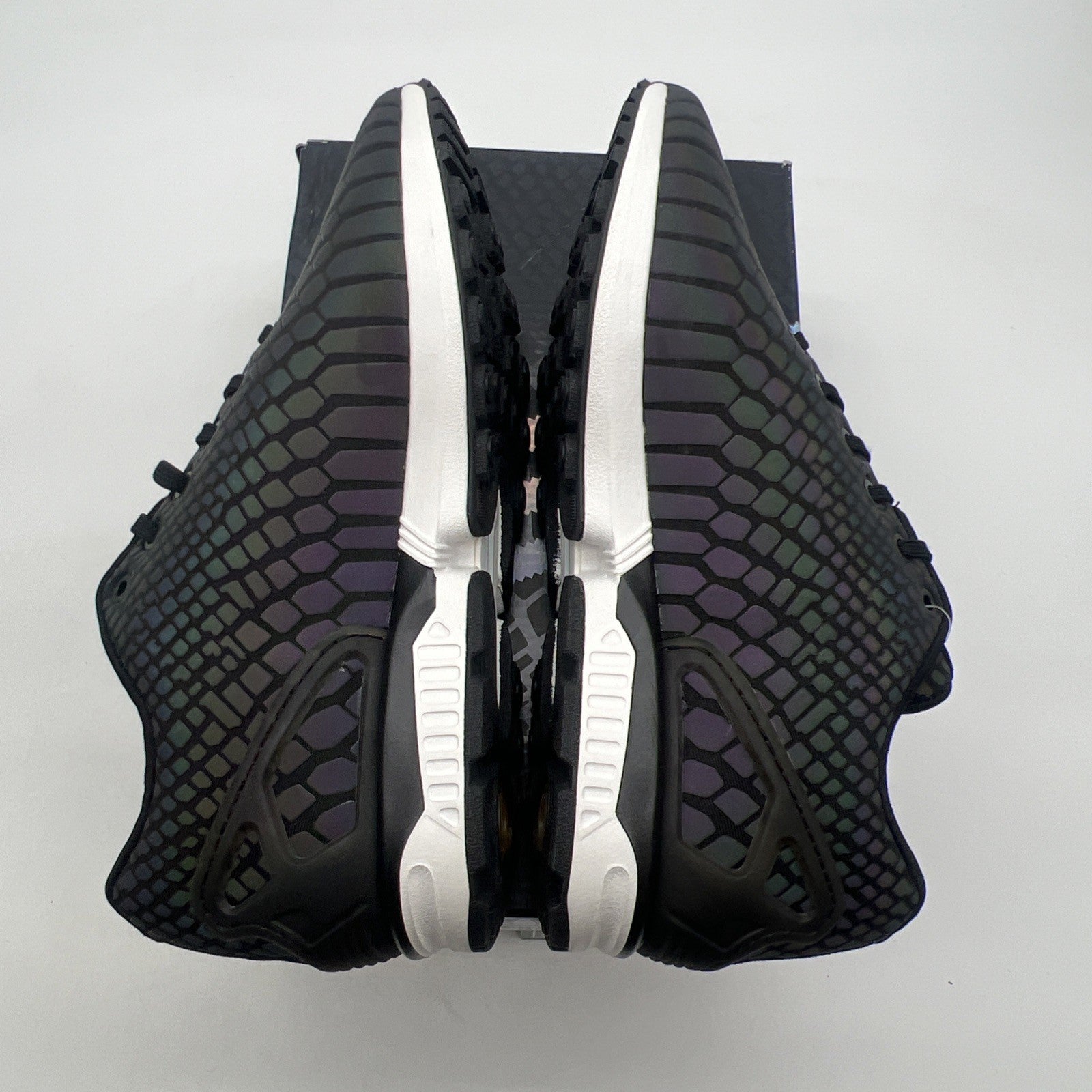 Size 9 - Adidas ZX Flux Black Xeno Reflective (B24441)