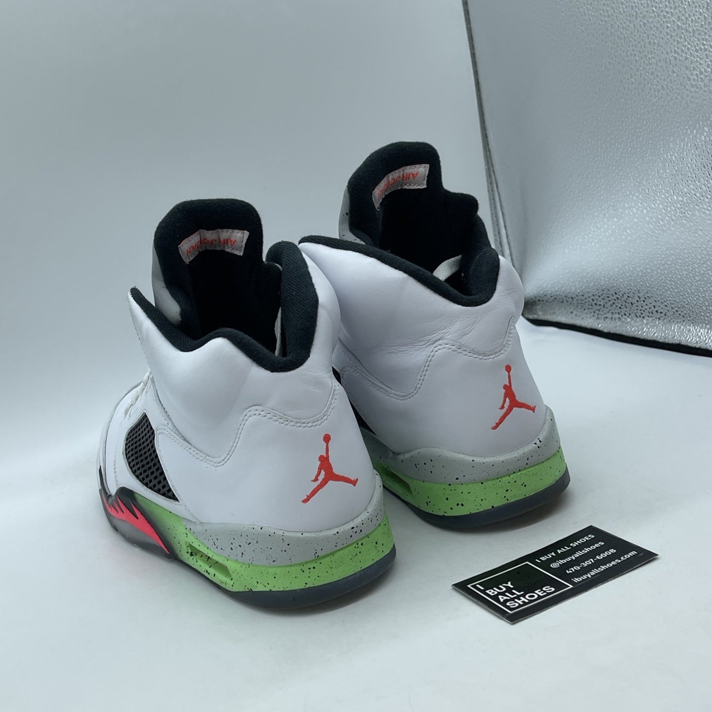 Size 12 - Air Jordan 5 Retro Pro Stars White Green Leather (136027-115)