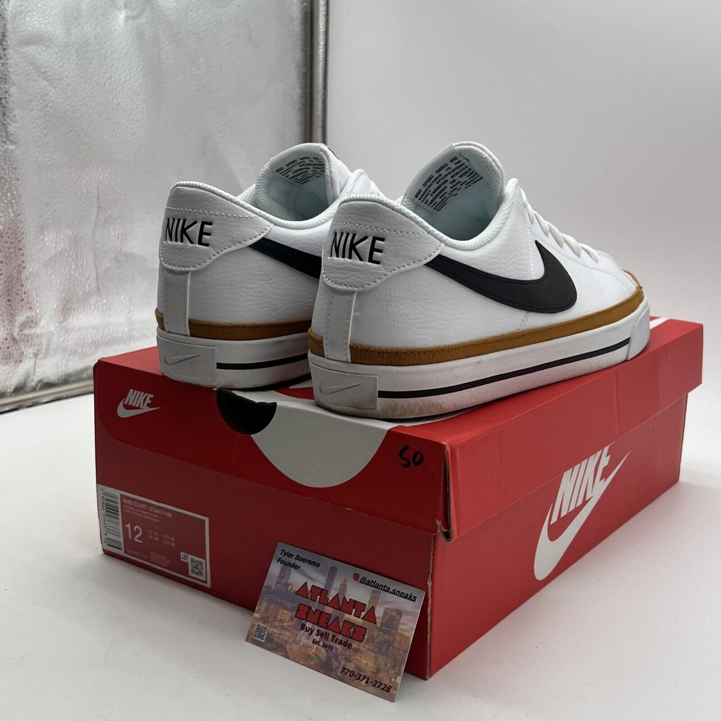 Size 12 - Nike Court Legacy Next Nature White Desert Ochre (DH3162-100)