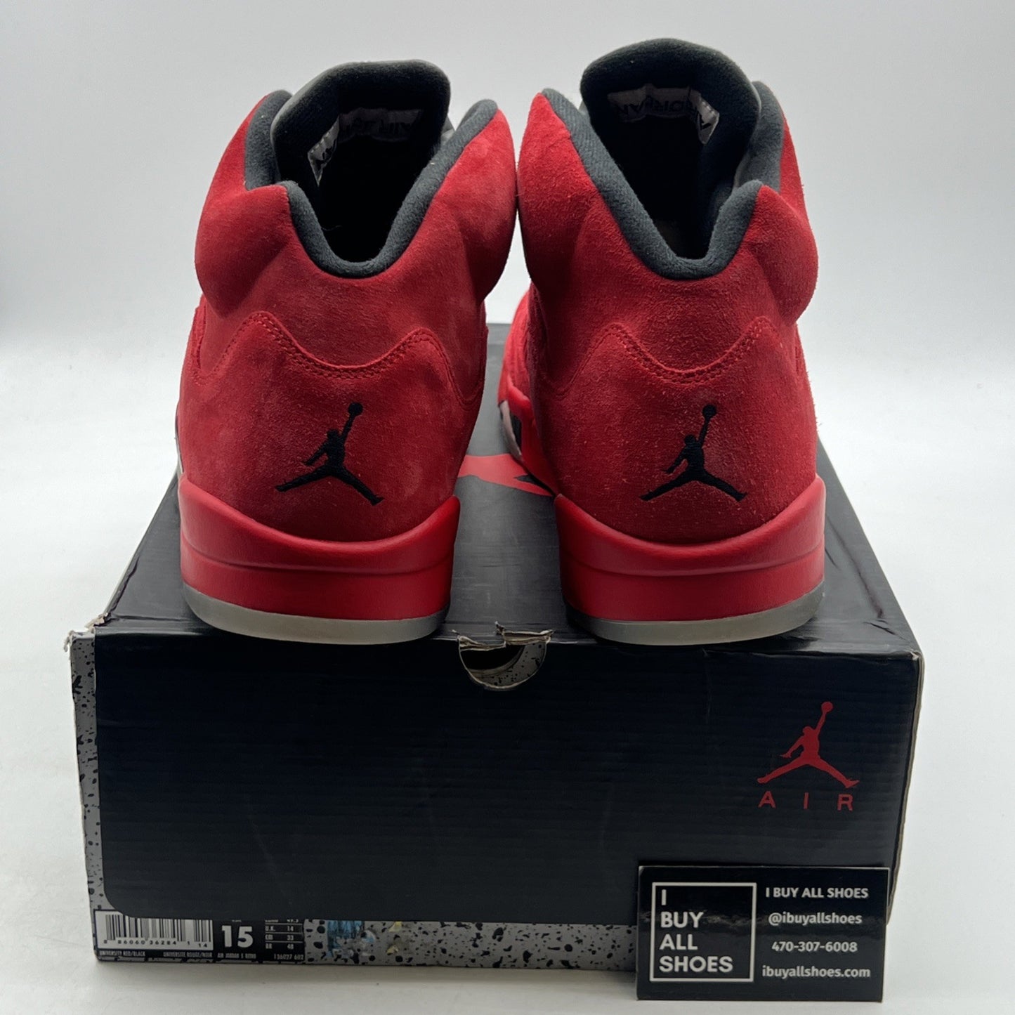 Size 15 - Air Jordan 5 Retro Red Suede (136027-602)
