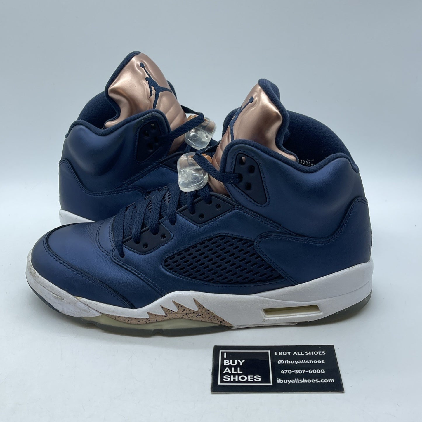 Size 9 - Air Jordan 5 Retro Bronze Blue White Leather (136027-416)