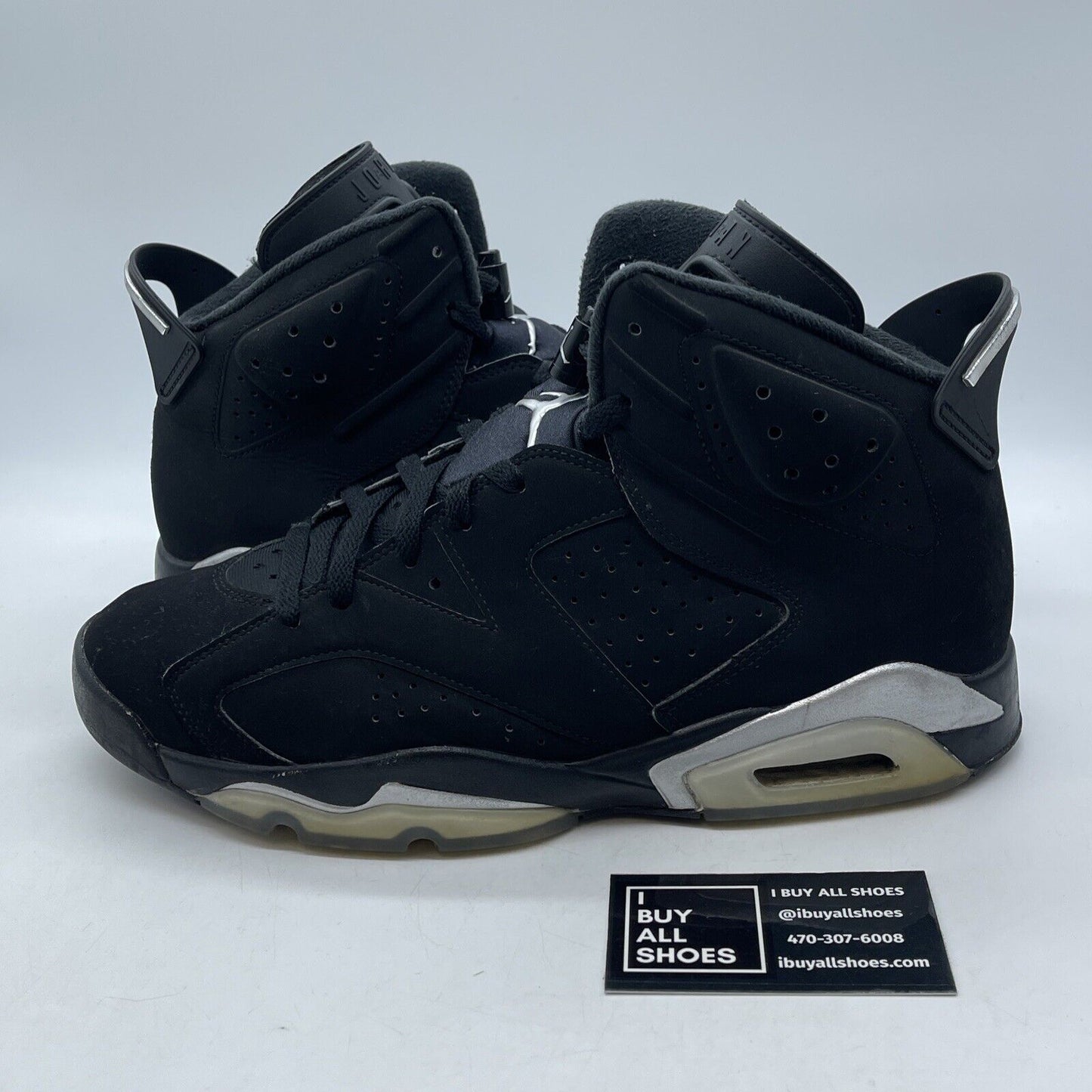 Size 11 - Jordan 6 Retro Mid Chrome Black Silver Suede Rubber (DX2836-001)