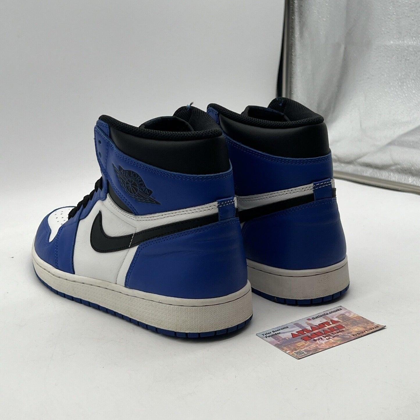 Size 12 - Jordan 1 Retro High OG Game Royal 2018 Black White Blue (555088-403)