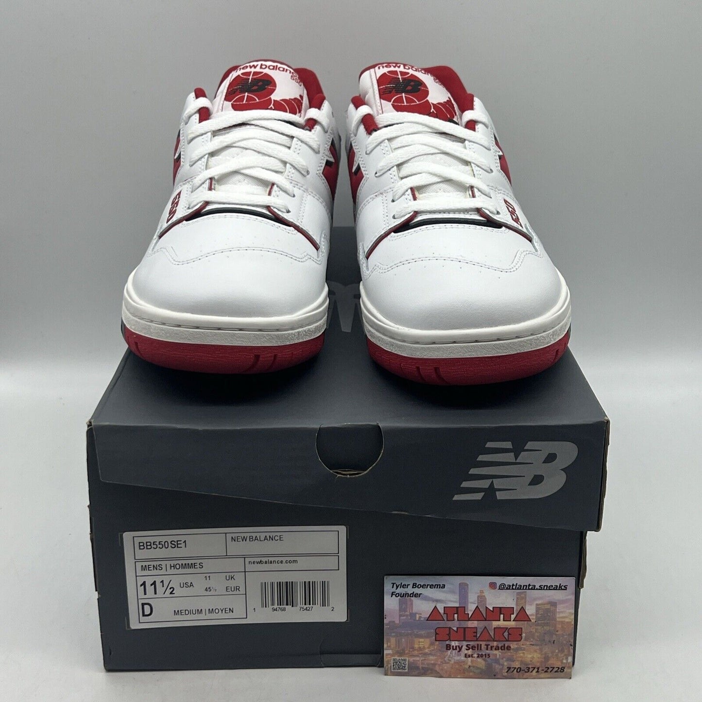 Size 11.5 - New Balance 550 White Team Red 2020 Brand New Og All