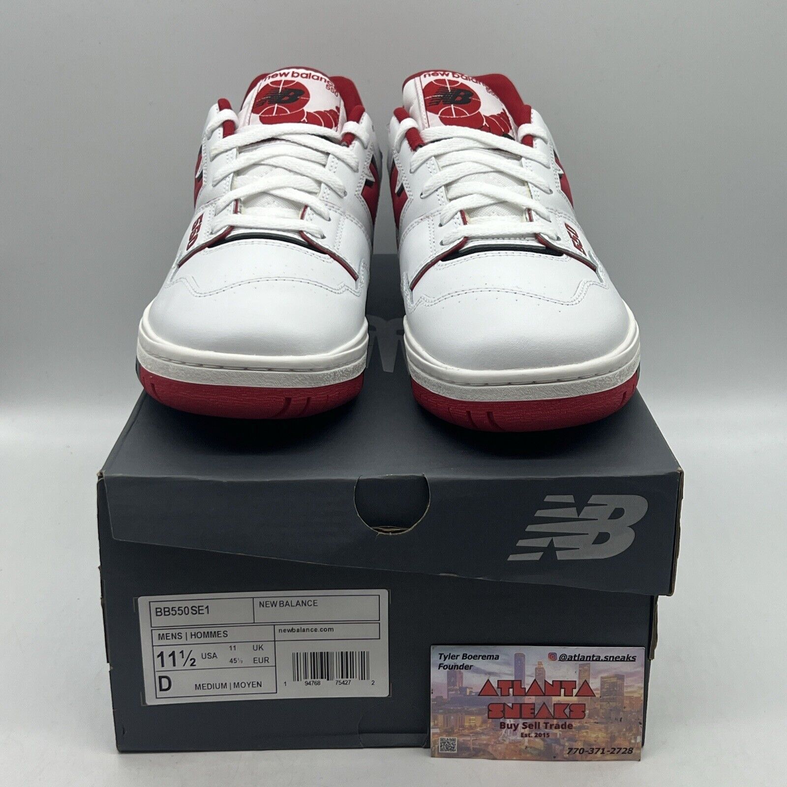 Size 11.5 - New Balance 550 White Team Red 2020 Brand New Og All