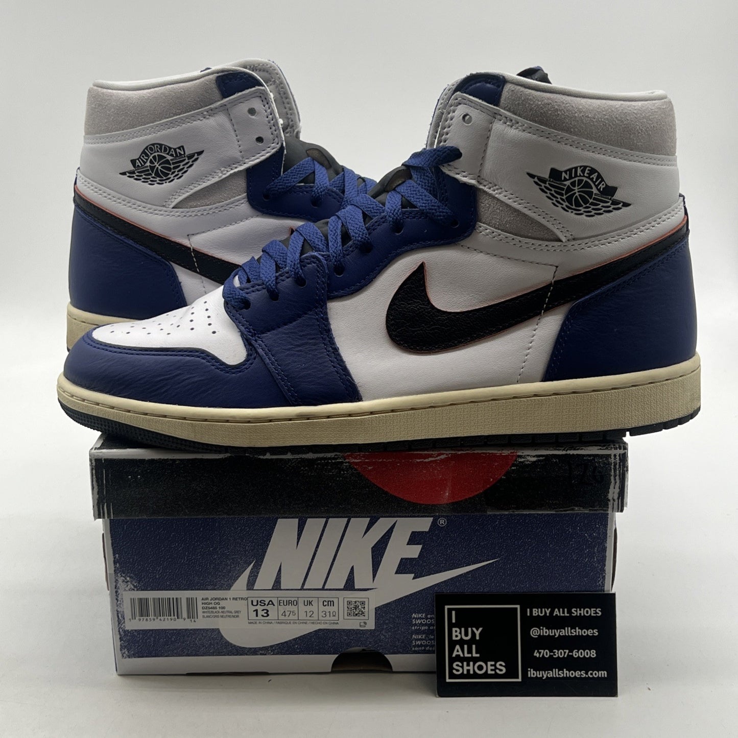 Size 13 - Air Jordan 1 Retro OG High Rare Air - Deep Royal Blue (DZ5485-100)