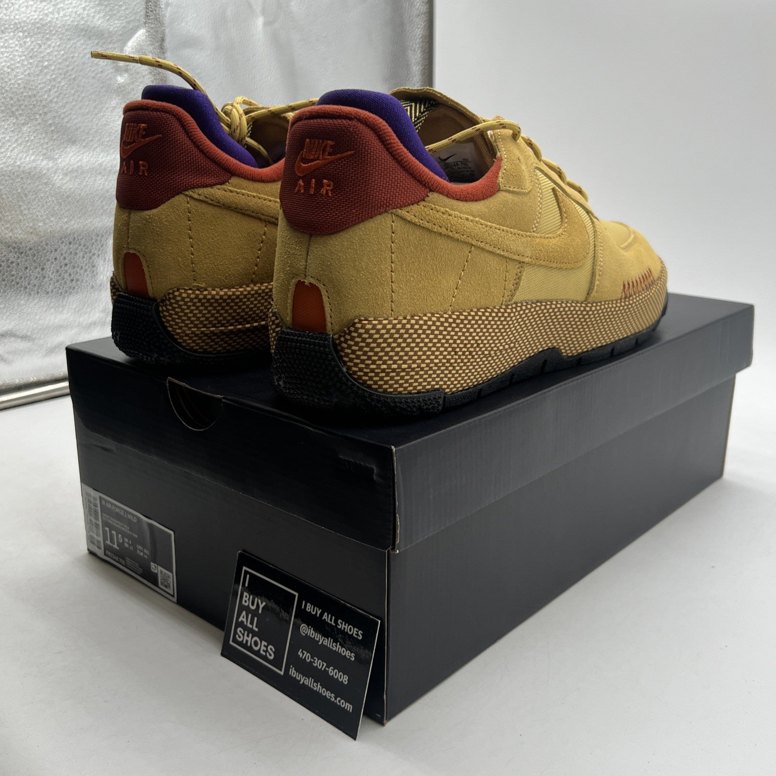 Size 11.5 - Nike Air Force 1 Wild Wheat Gold W (FB2348-700)