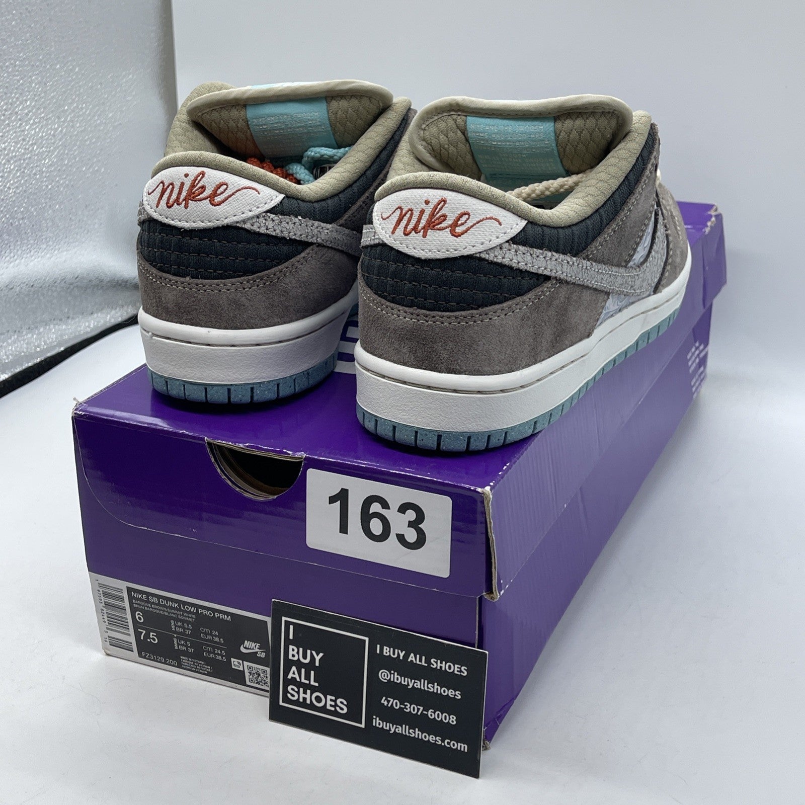 Size 6 - Nike Dunk SB Low Big Money Savings Brown Black Suede (FZ3129-200)