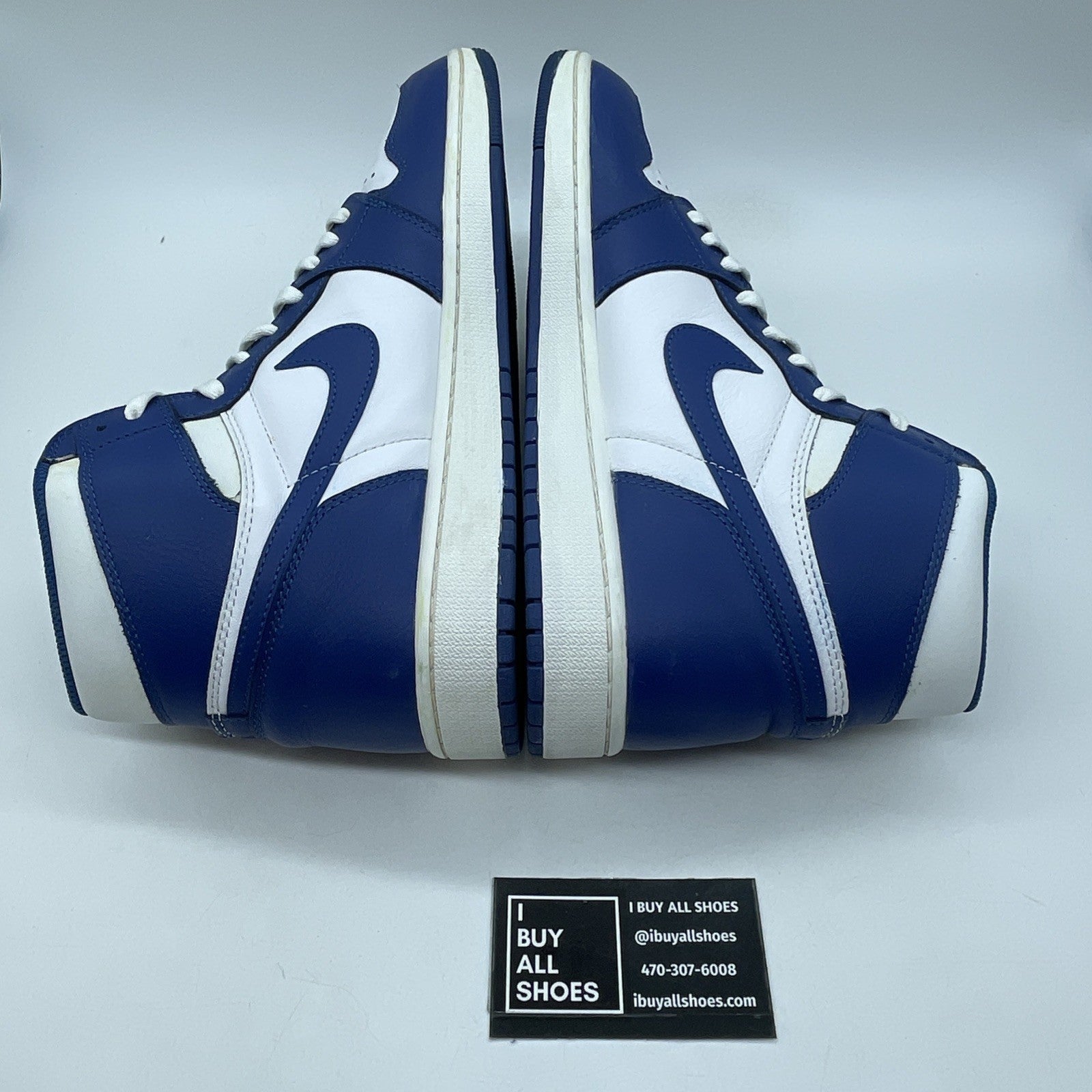Size 13 - Jordan 1 Retro High OG Storm Blue 2016 White Leather (555088-127)