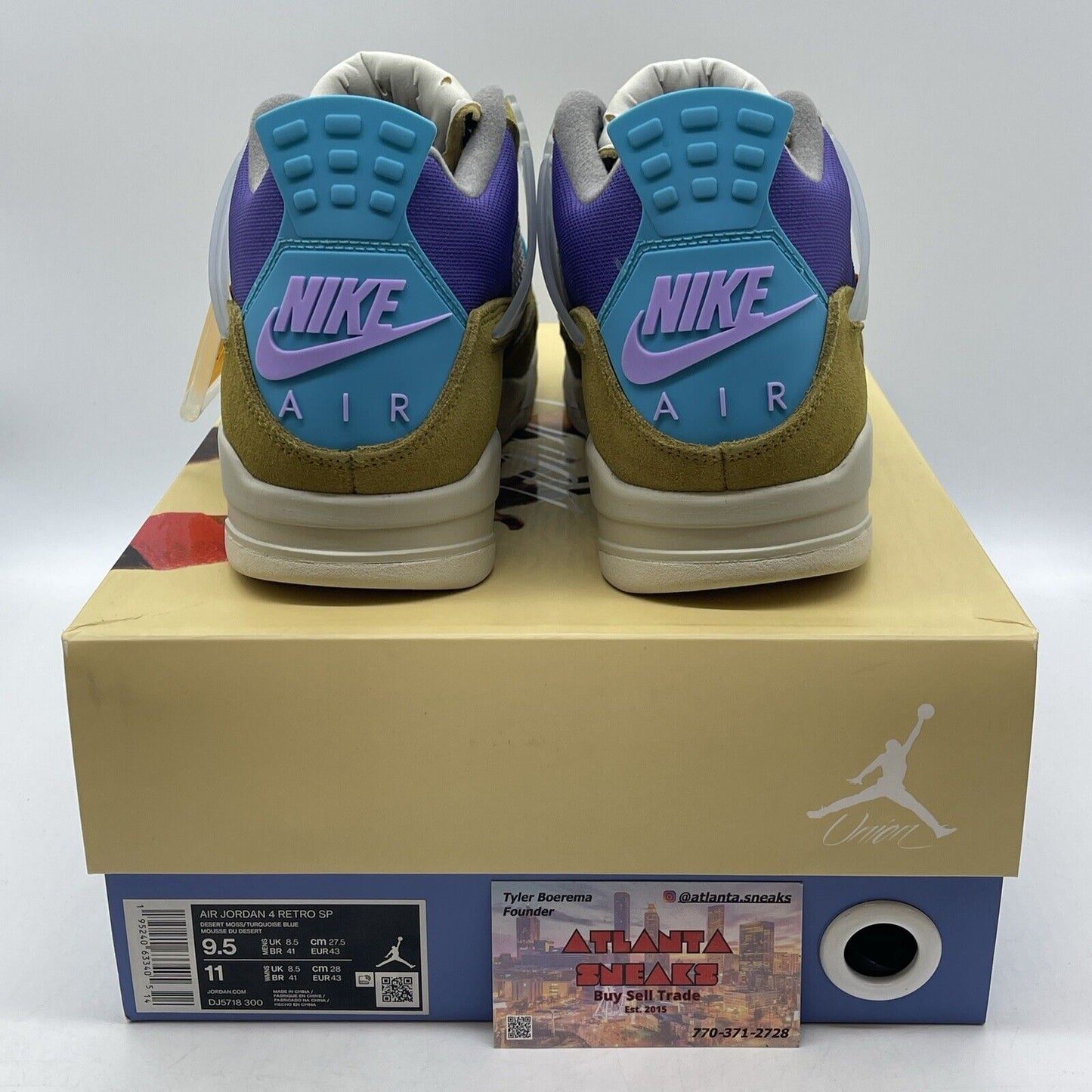 Size 9.5 - Jordan 4 Retro SP x Union 30th Anniversary Purple Suede (DJ5718-300)