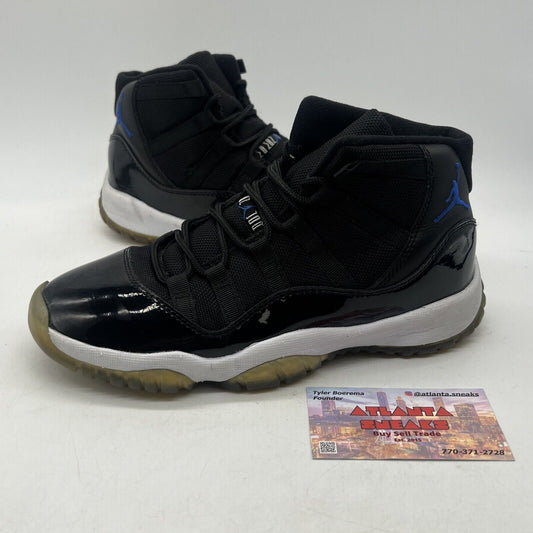 Size 4 - Air Jordan 11 Retro 2009 Space Jam White Black (378038-041)