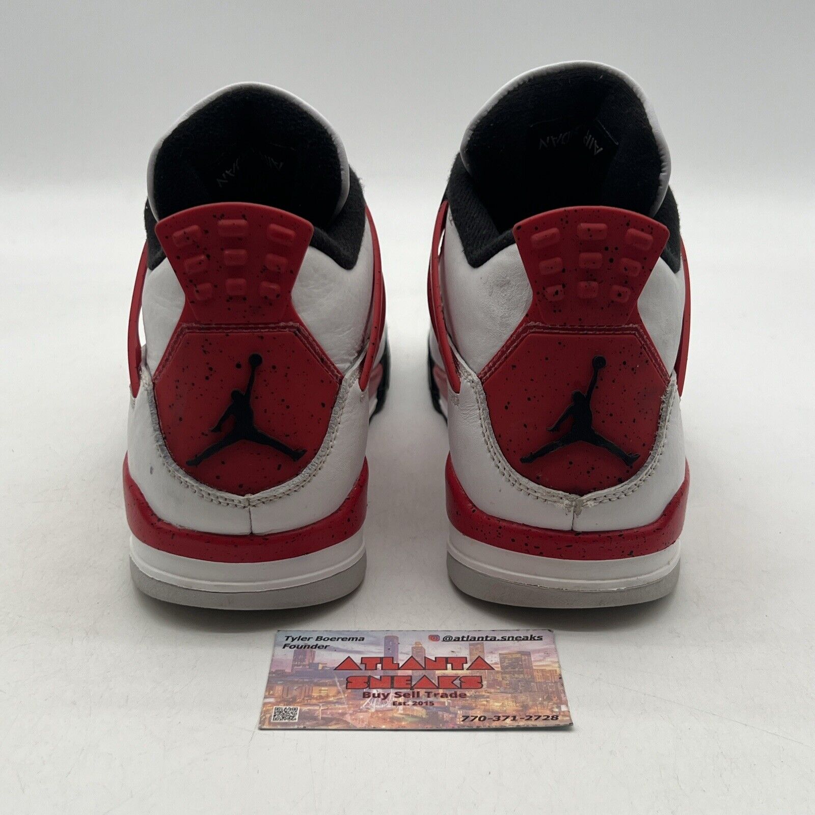 Size 8.5 - Jordan 4 Retro Mid Red Cement White Black Leather (DH6927-161)